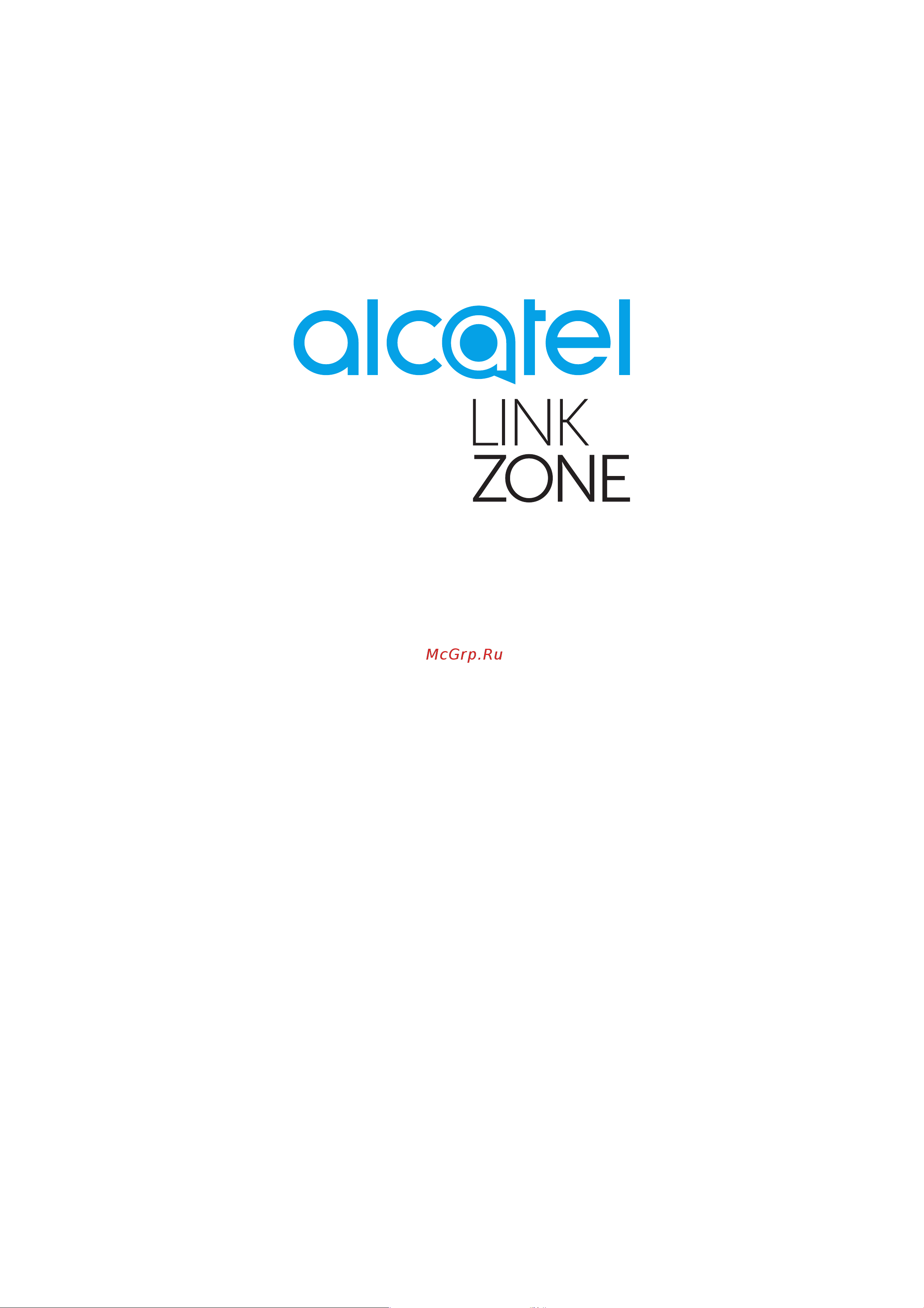Alcatel Link Zone MW45V черный (MW45V-2AALRU1) Инструкция по эксплуатации онлайн