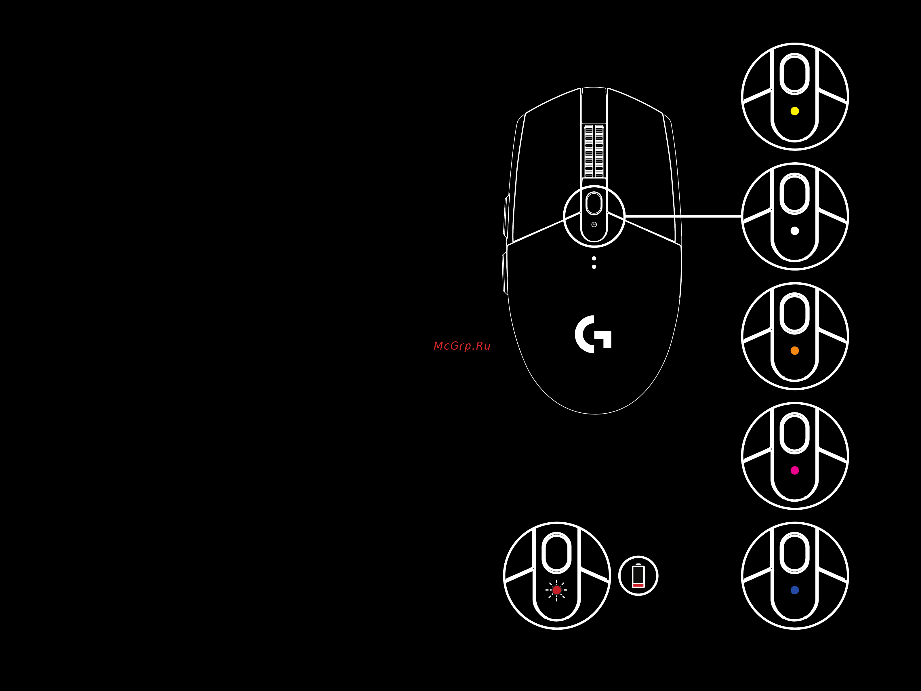 Logitech G305 Lightspeed (910-006053) [7/8] Светодиодный индикатор