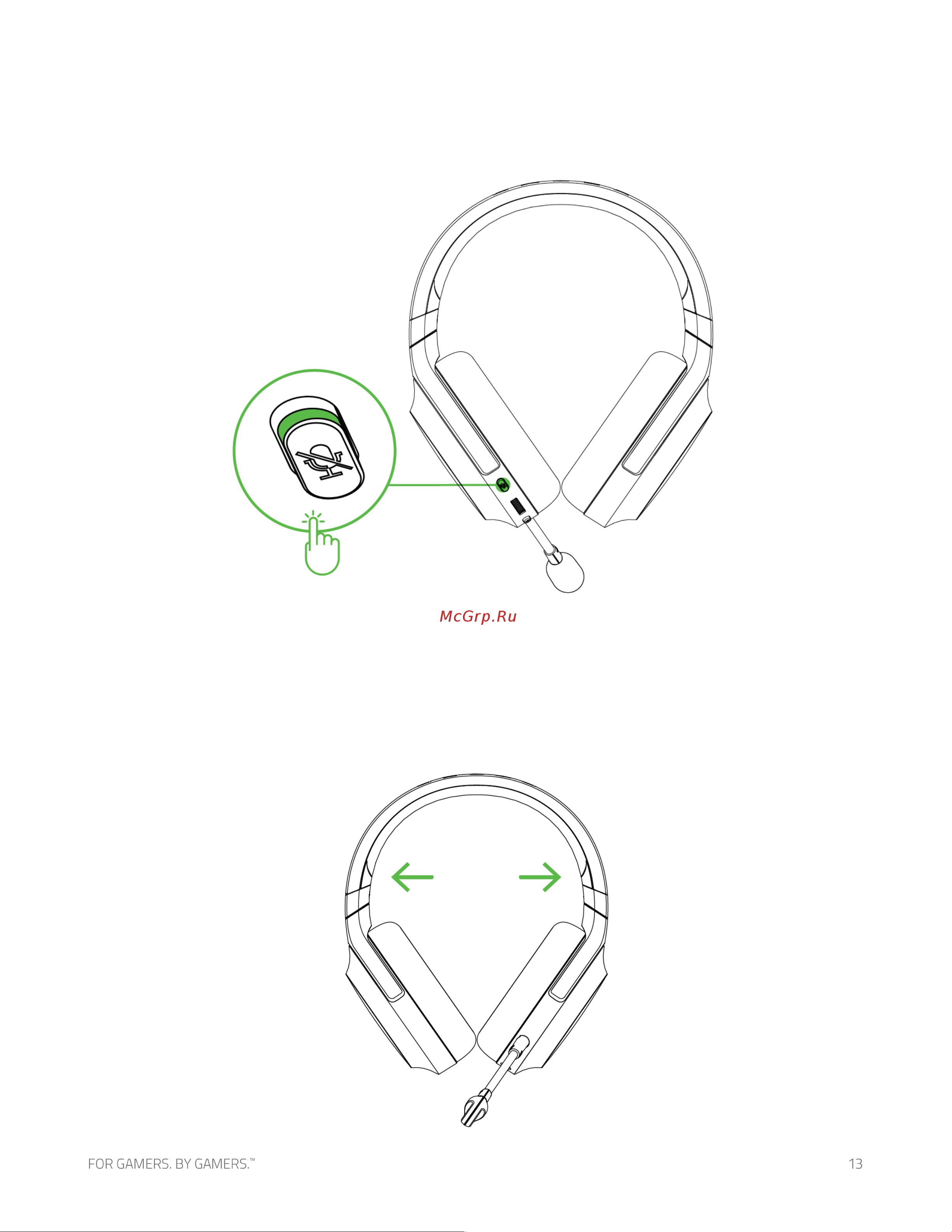 Razer Barracuda X (RZ04-03800100-R3M1) [14/19] Выключение и включение микрофона
