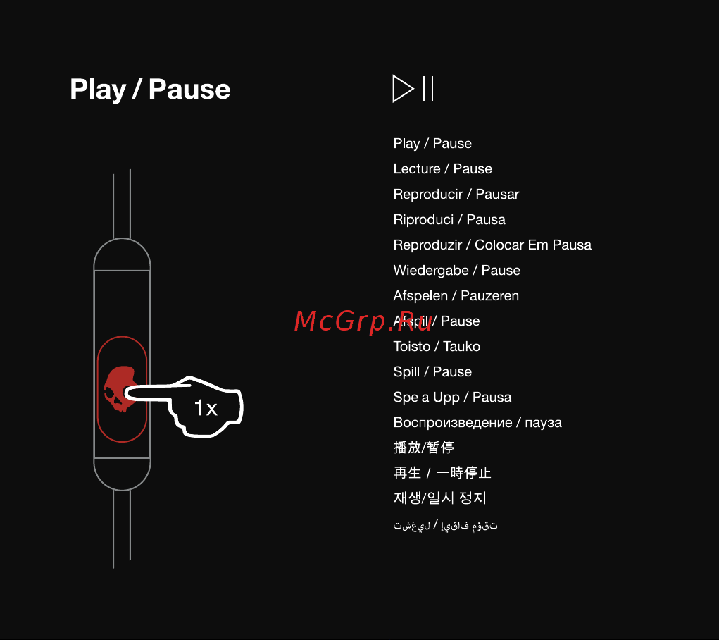 Skullcandy CRUSHER W/ANC черные (S6CPW-M448) [26/37] Play pause