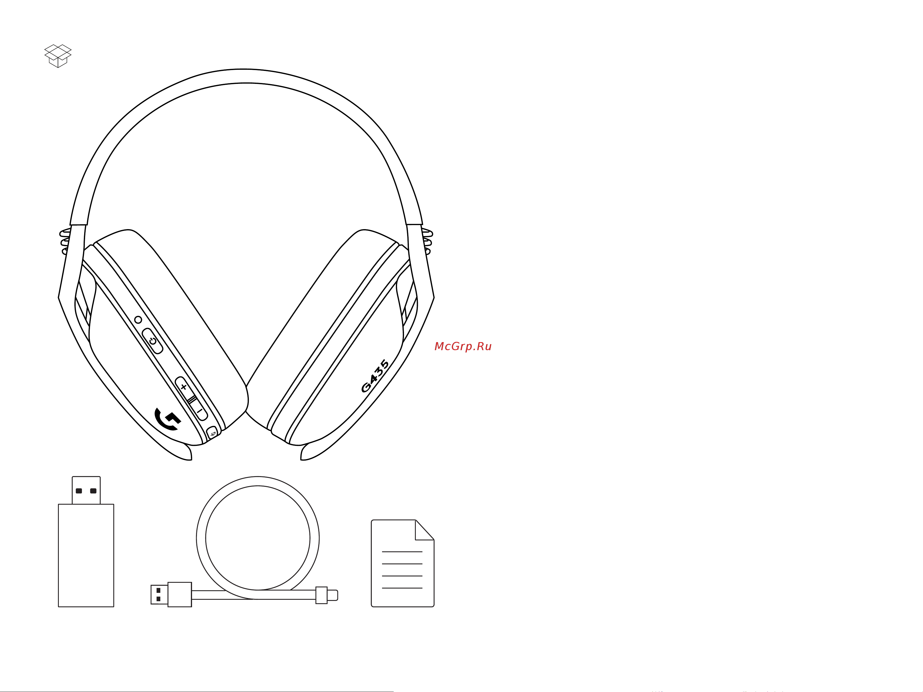 Logitech G435 LIGHTSPEED Off White and Lilac Инструкция по эксплуатации онлайн [2/264] 784538