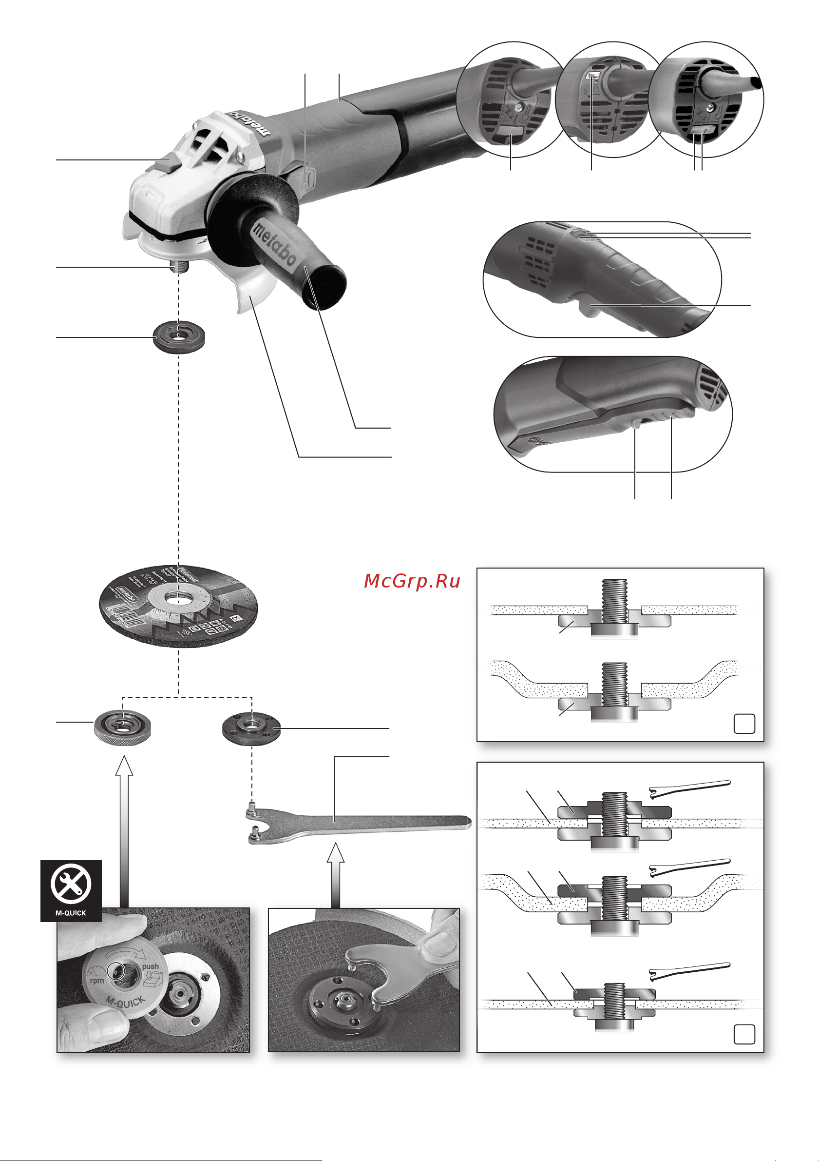 Metabo W 18 LTX 125 (T03330) Инструкция по эксплуатации онлайн [2/128] 639919
