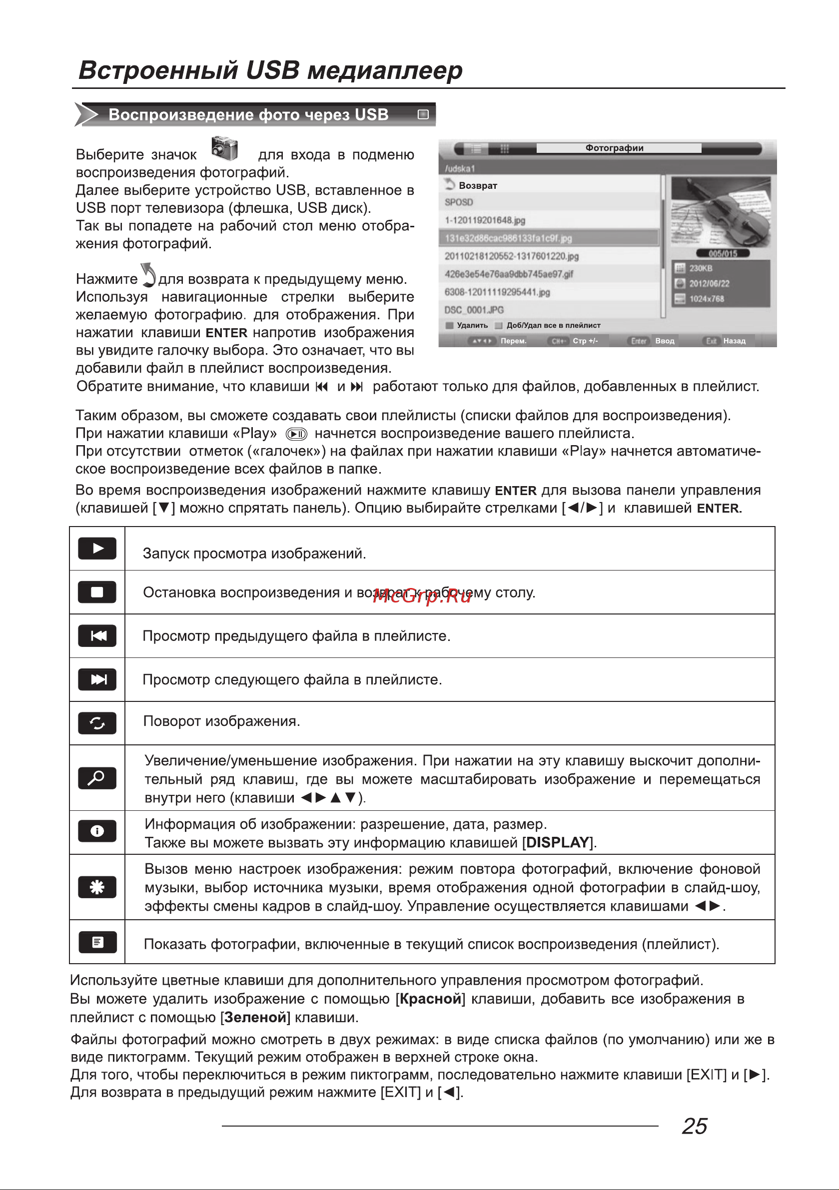 LEFF 32H111T [27/40] Встроенный usb медиаплеер