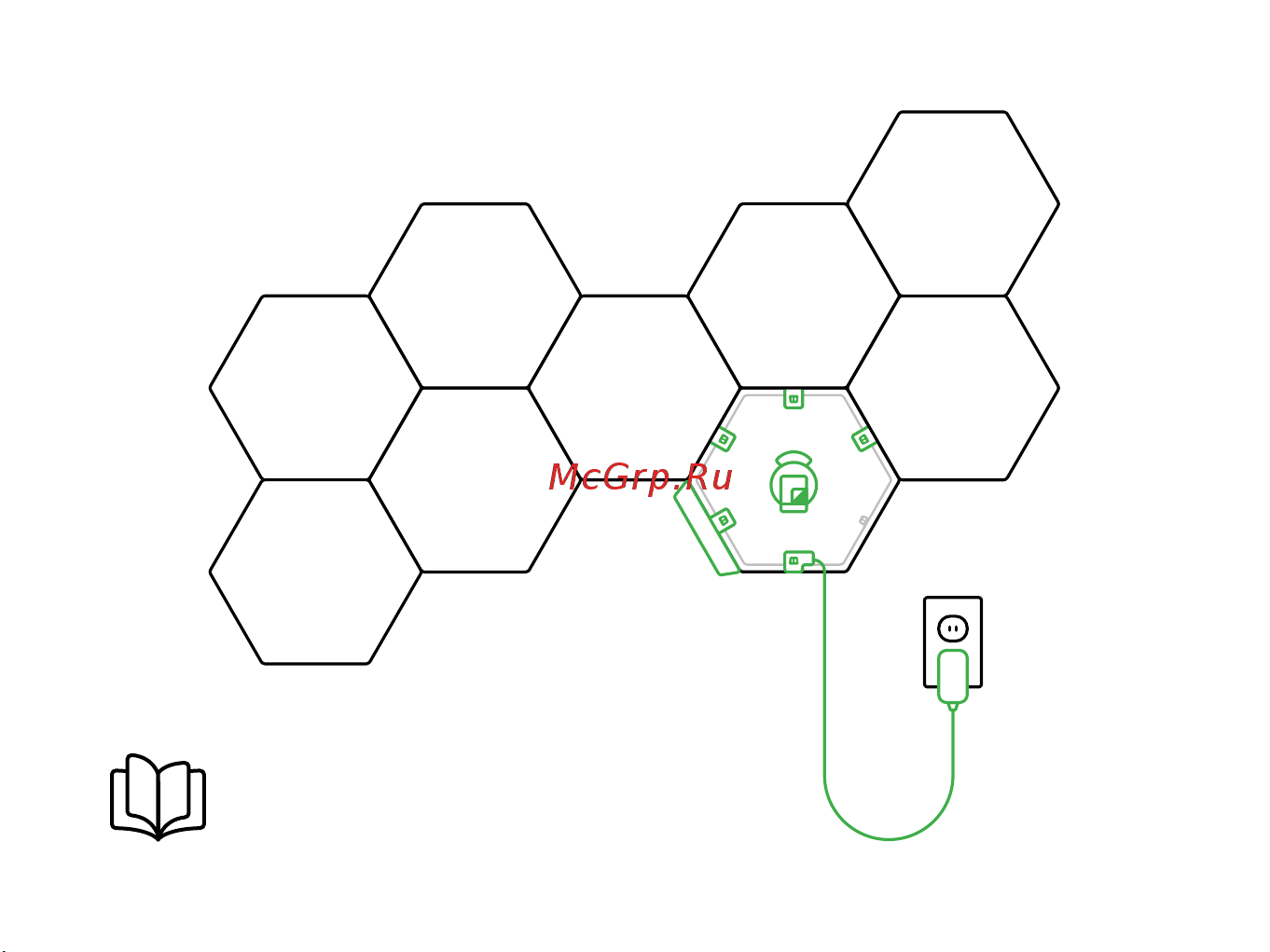 Nanoleaf Shapes Hexagon (NL42-0001HX-3PK) Инструкция по эксплуатации онлайн [4/56] 641783