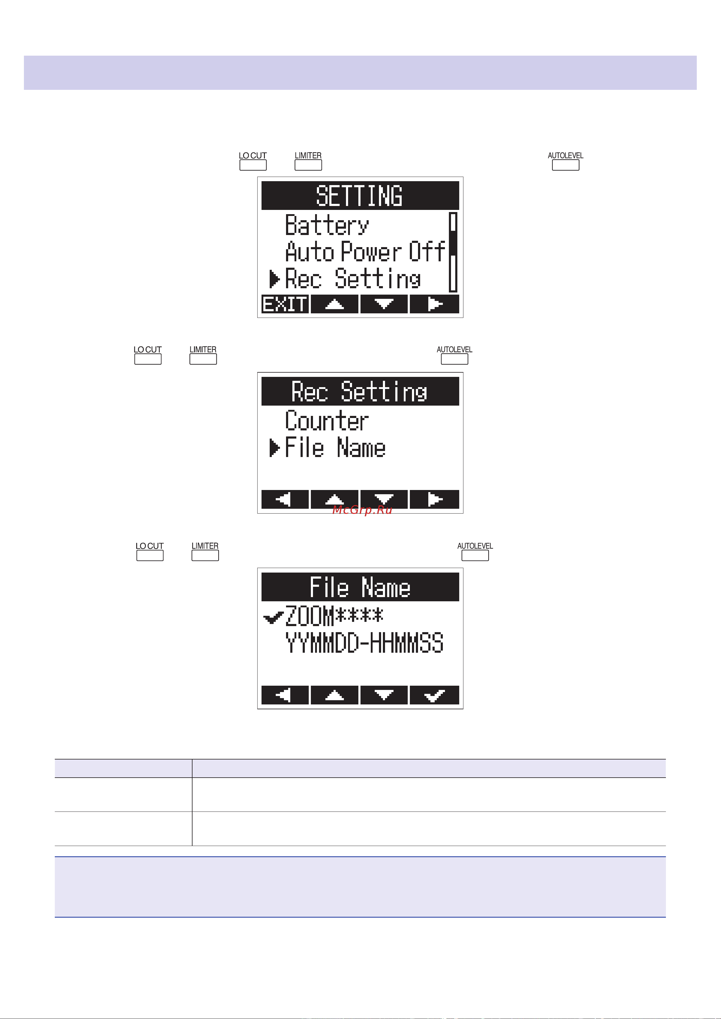Zoom H1n [56/71] Setting how files are named
