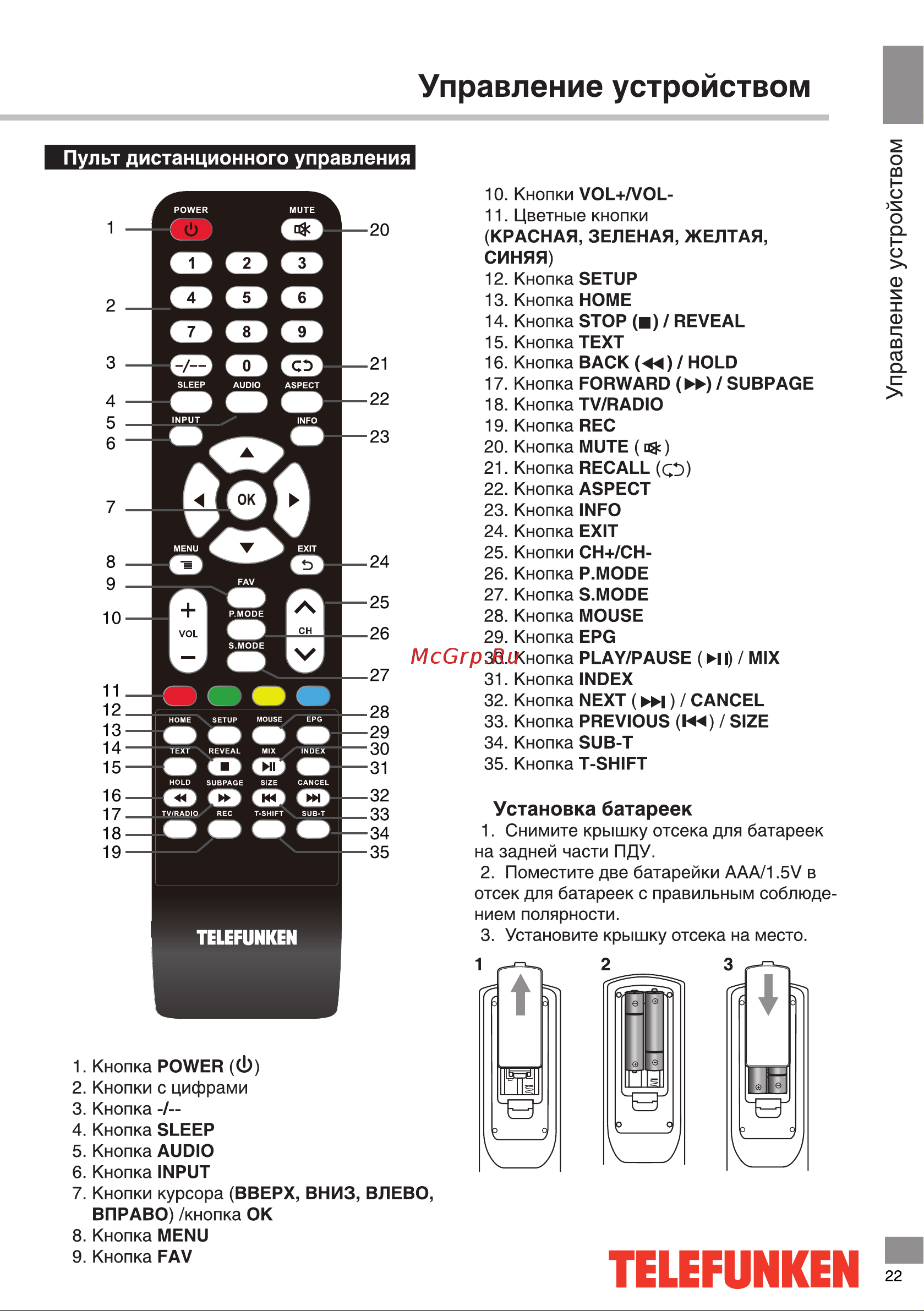Telefunken TF-LED55S10T2SU [23/40] Telefunken