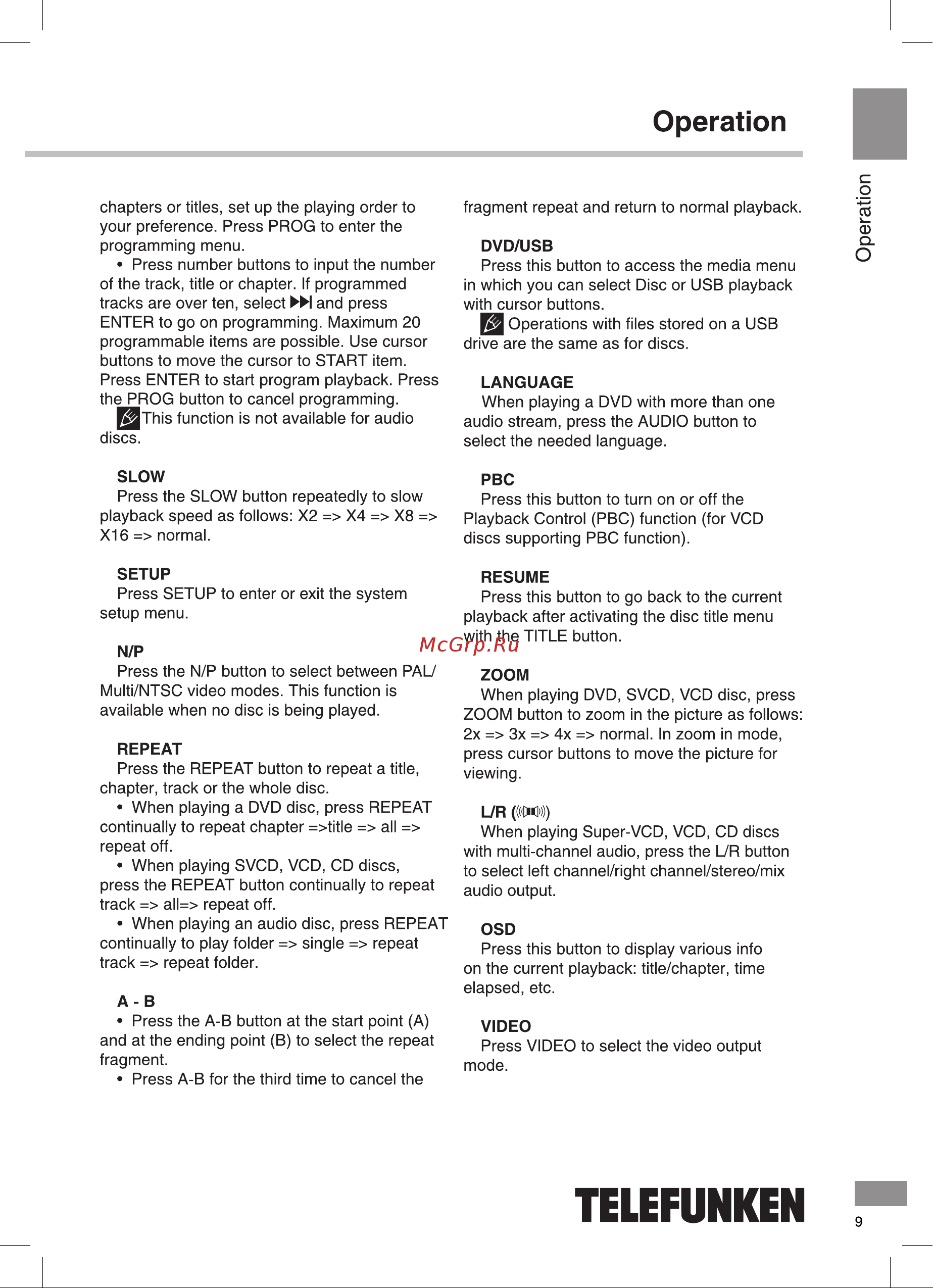 Telefunken TF-DVD5103 Black [9/40] Telefunken