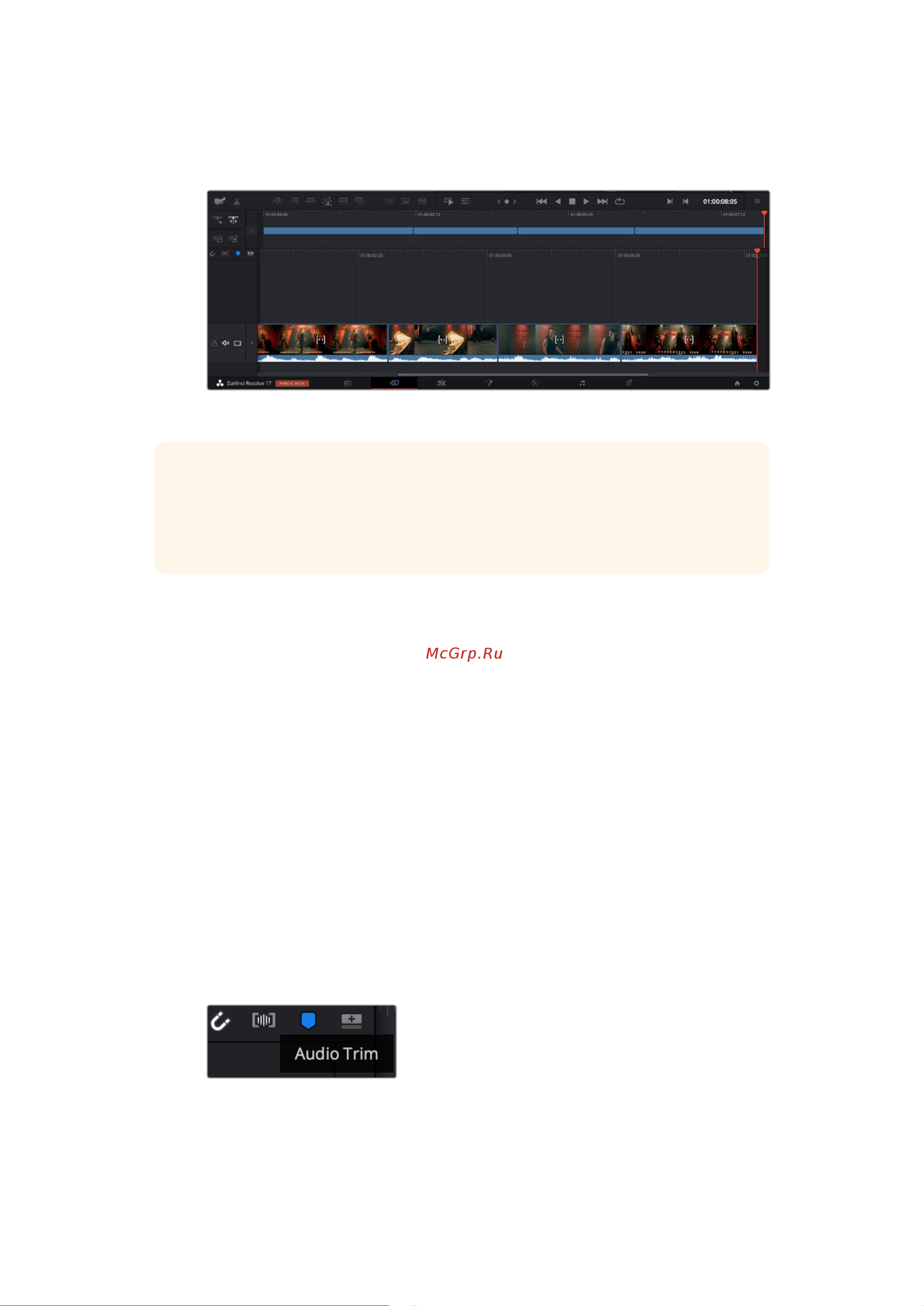 Blackmagic Micro Cinema Camera [1040/1718] 타임라인에서 클립 트리밍하기