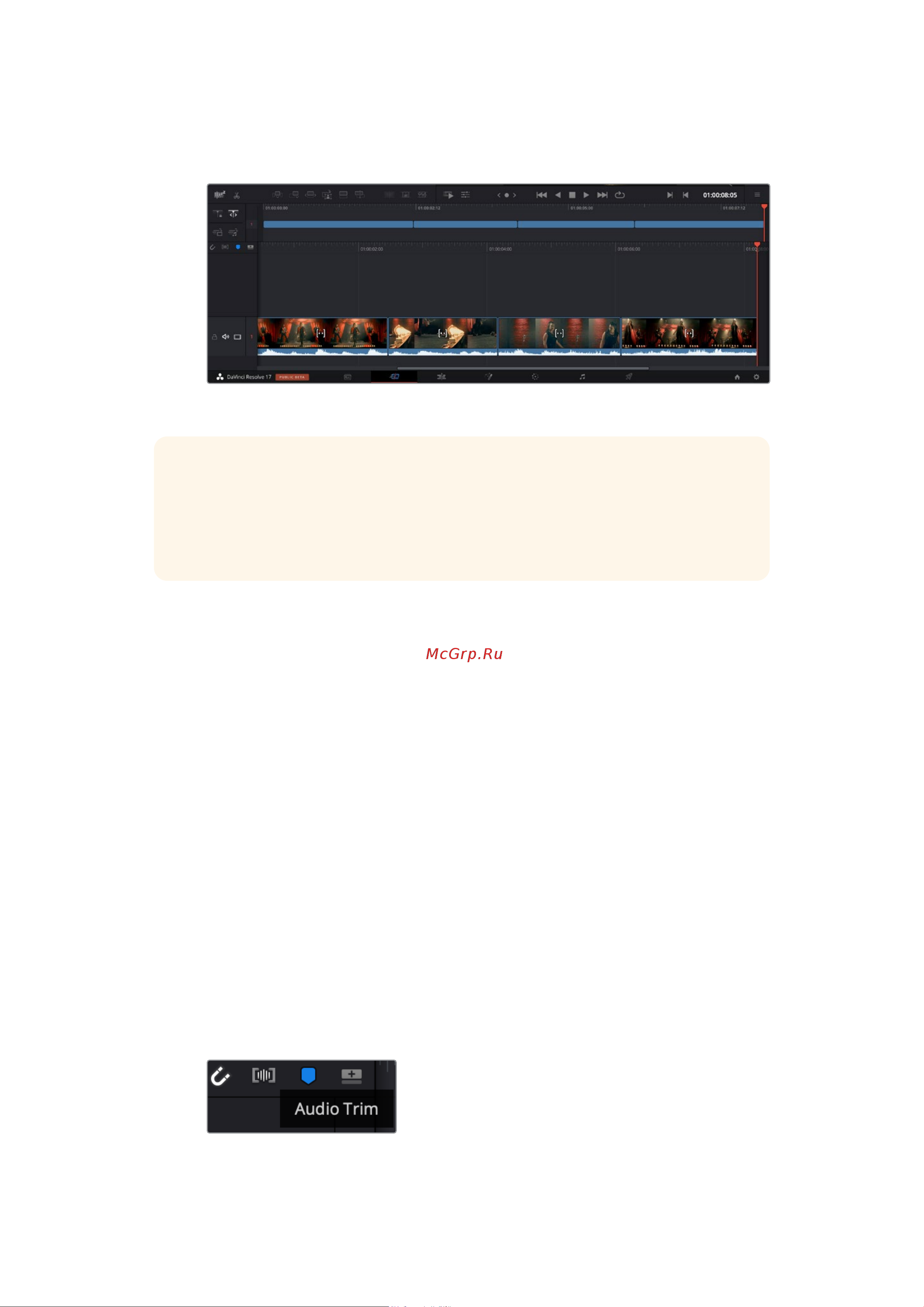 Blackmagic Micro Cinema Camera [1196/1718] Подгонка клипов на временной шкале