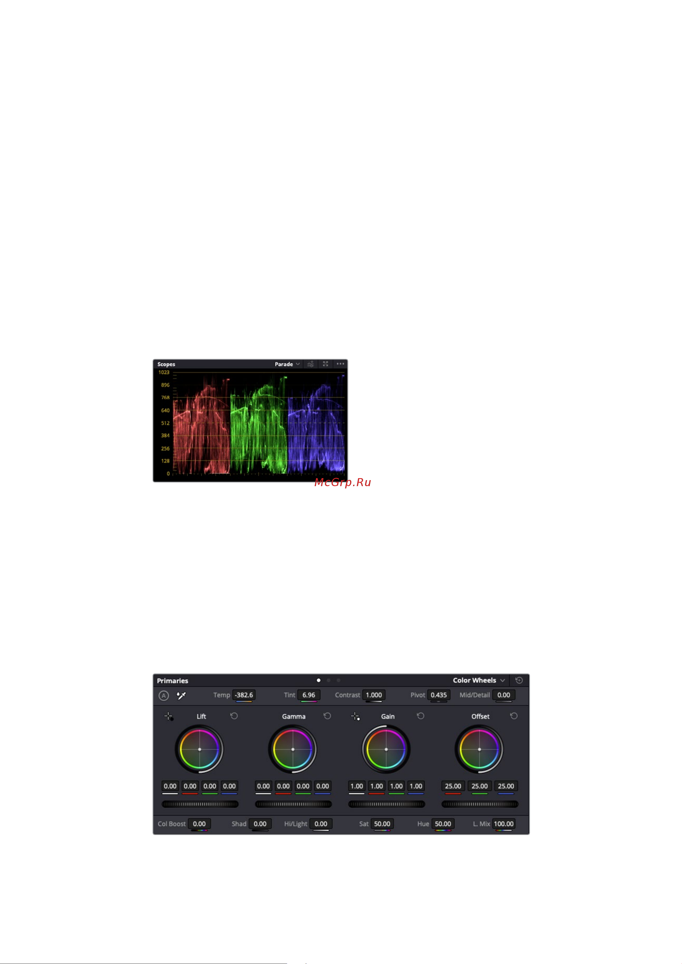 Blackmagic Micro Cinema Camera [1202/1718] Работа с индикаторными диаграммами