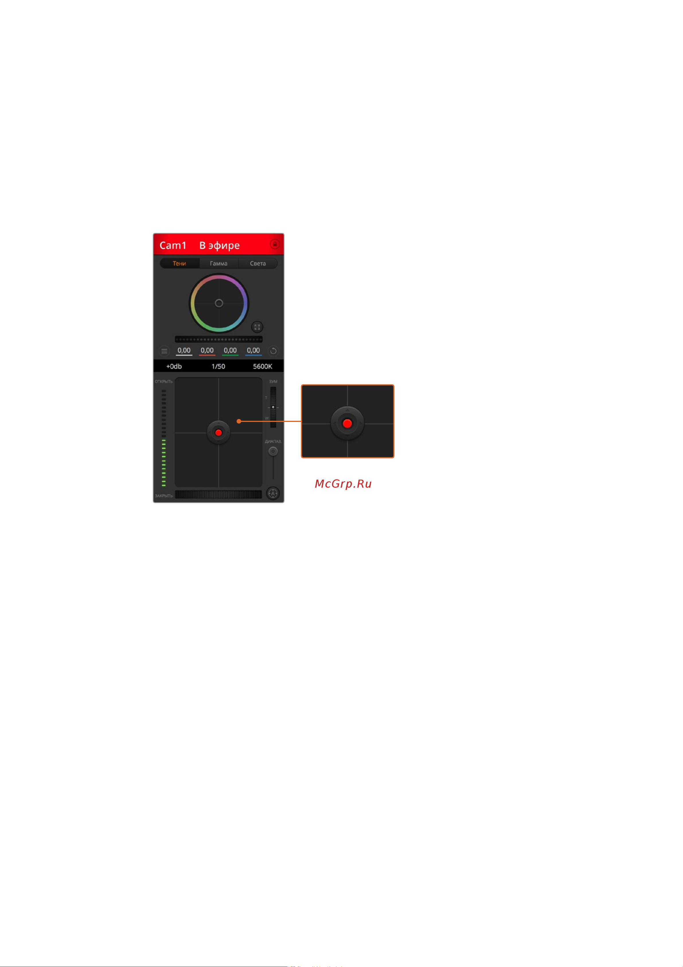 Blackmagic Micro Cinema Camera [1224/1718] Индикатор диафрагмы