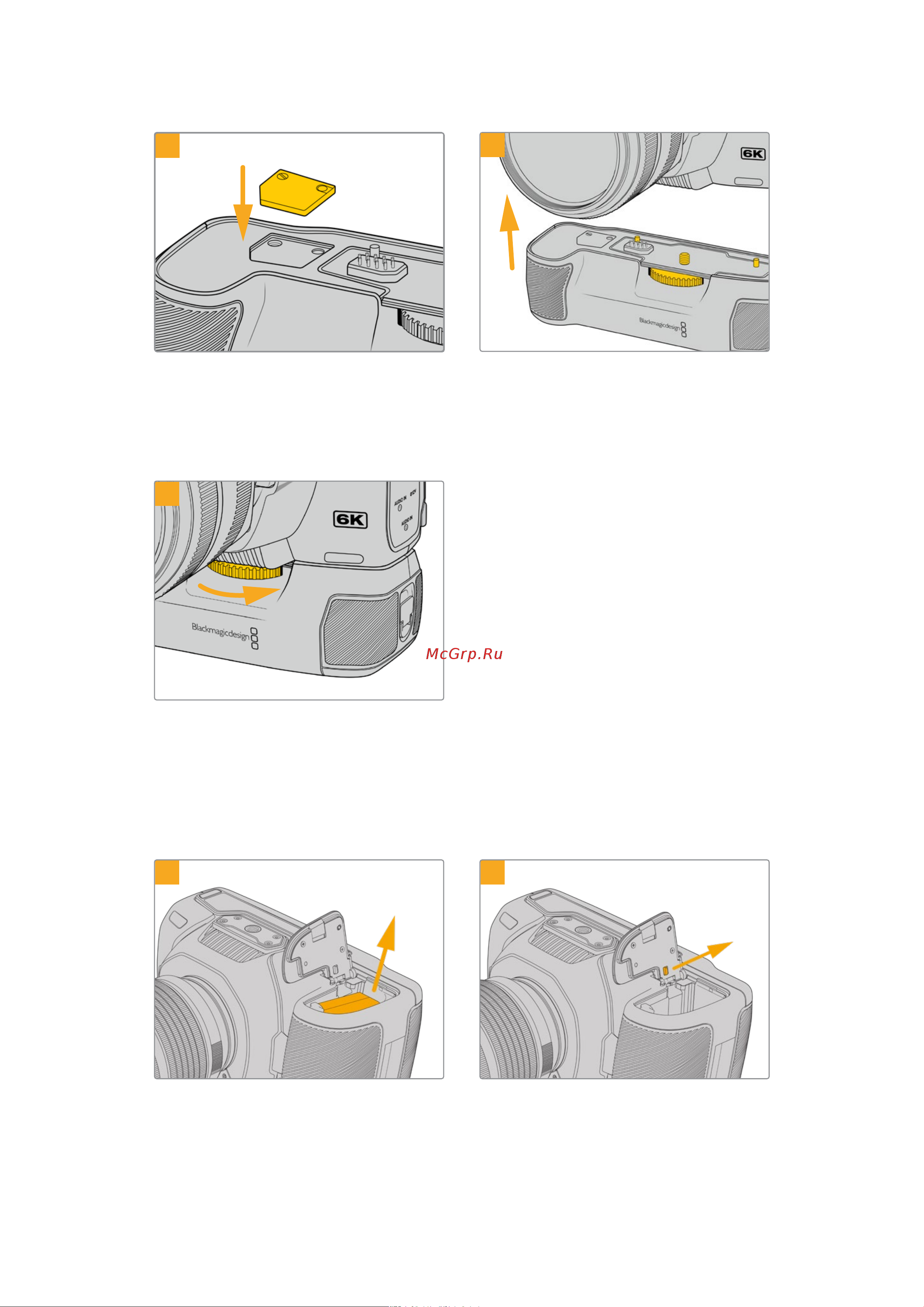 Blackmagic Micro Cinema Camera [1234/1718] Порядок подсоединения рукоятки blackmagic pocket camera battery grip