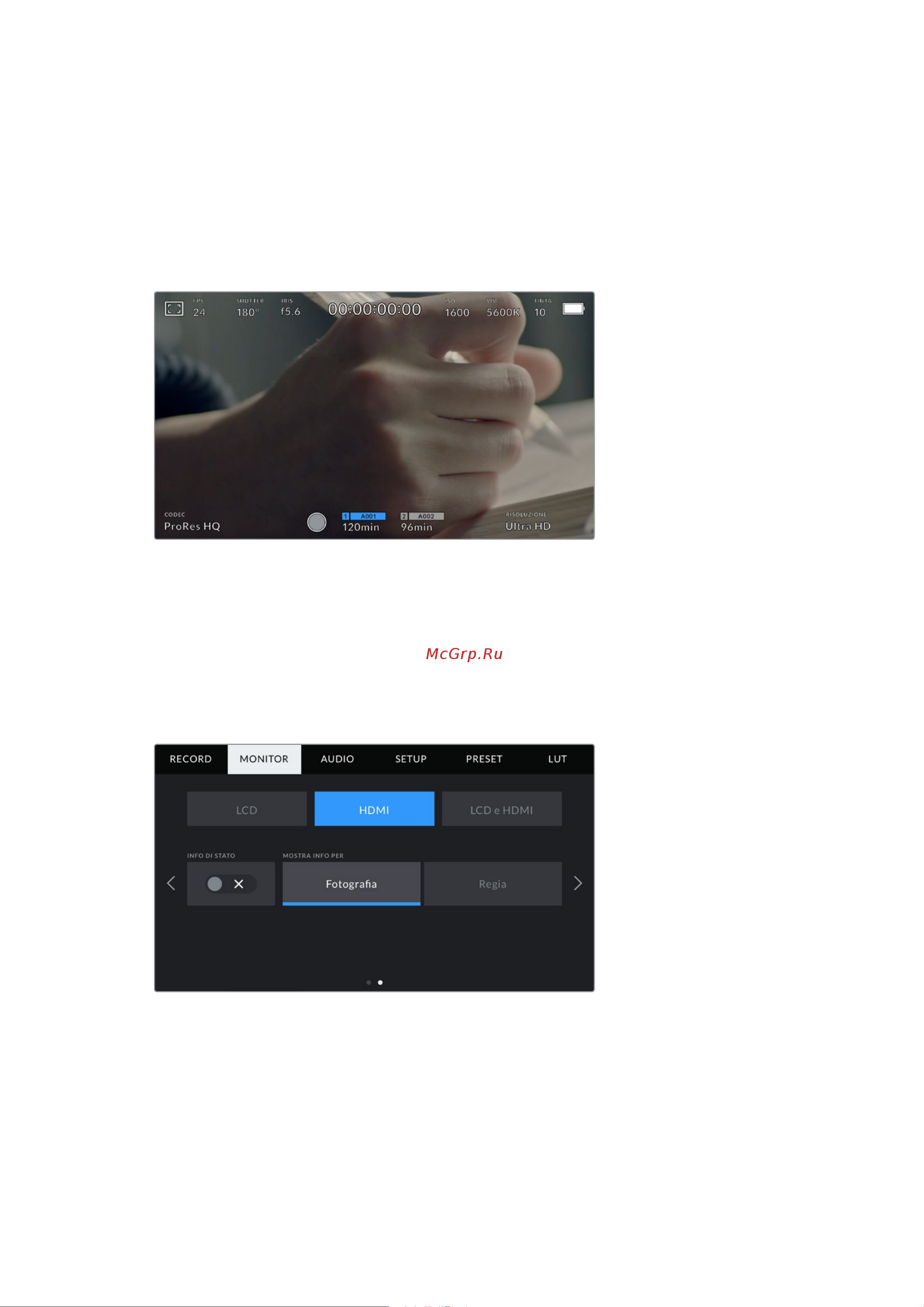 Blackmagic Micro Cinema Camera [1319/1718] Monitor hdmi pagina 2