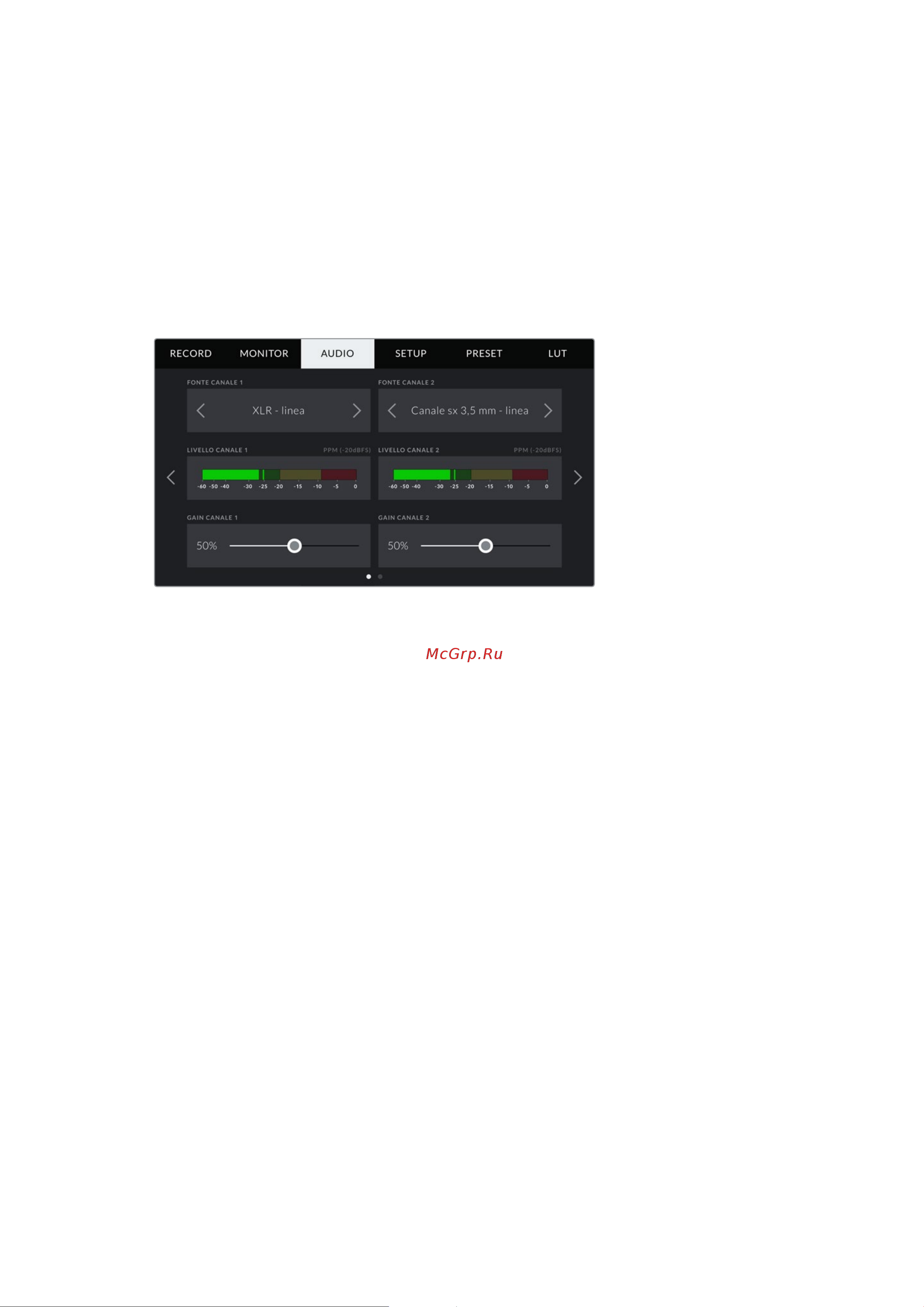 Blackmagic Micro Cinema Camera [1324/1718] Audio pagina 1
