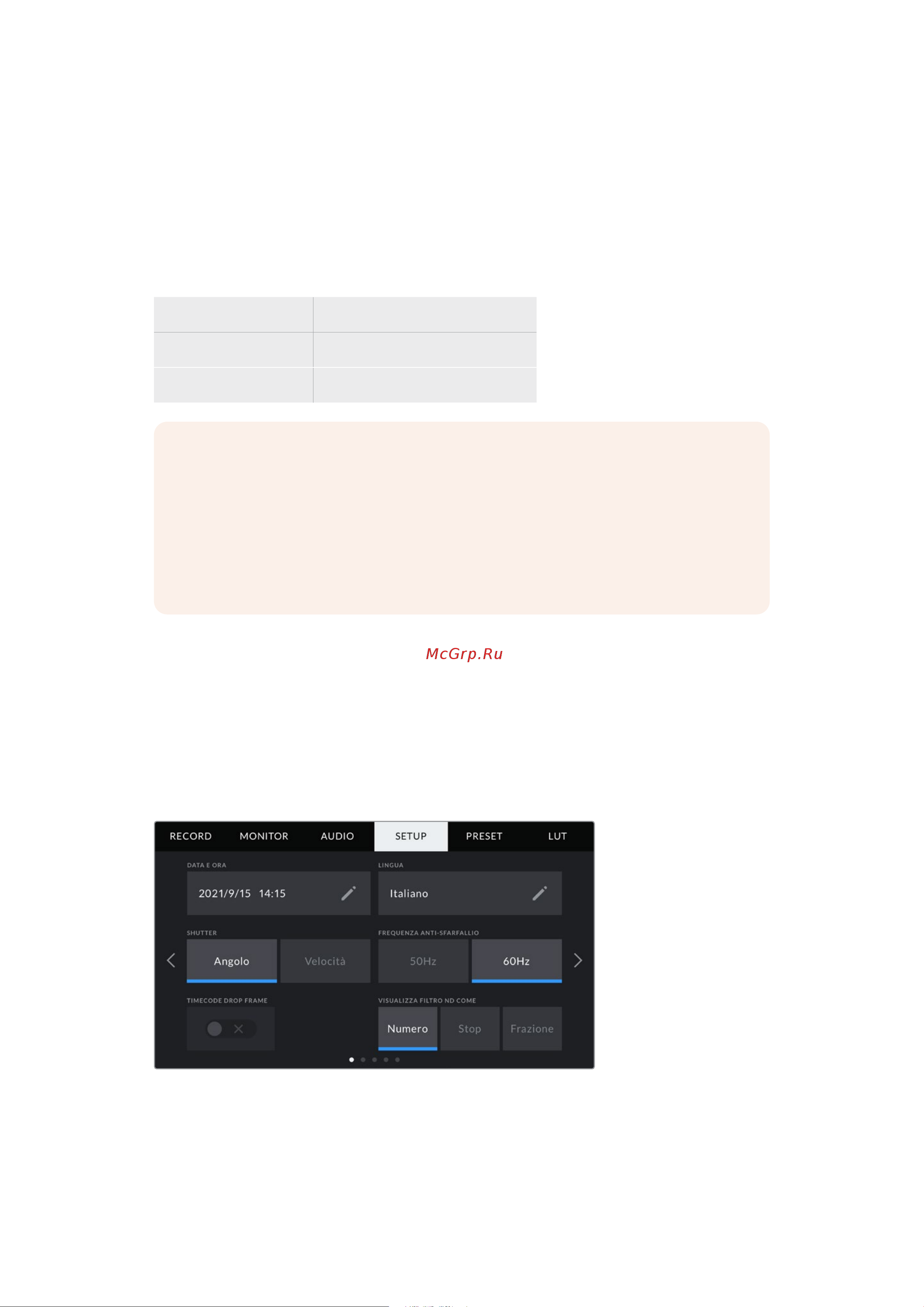 Blackmagic Micro Cinema Camera [1326/1718] Setup pagina 1