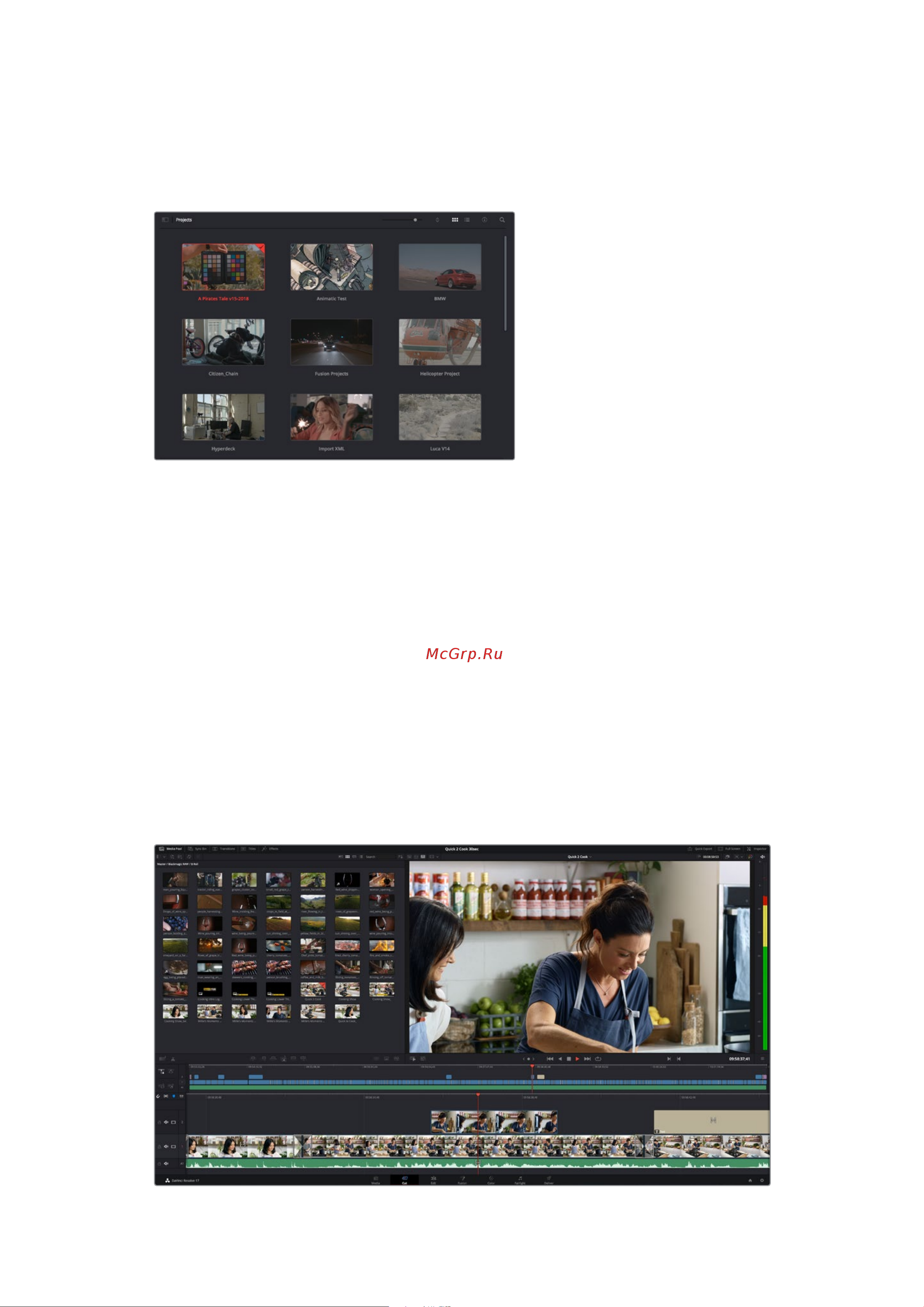 Blackmagic Micro Cinema Camera [1348/1718] La struttura della pagina cut