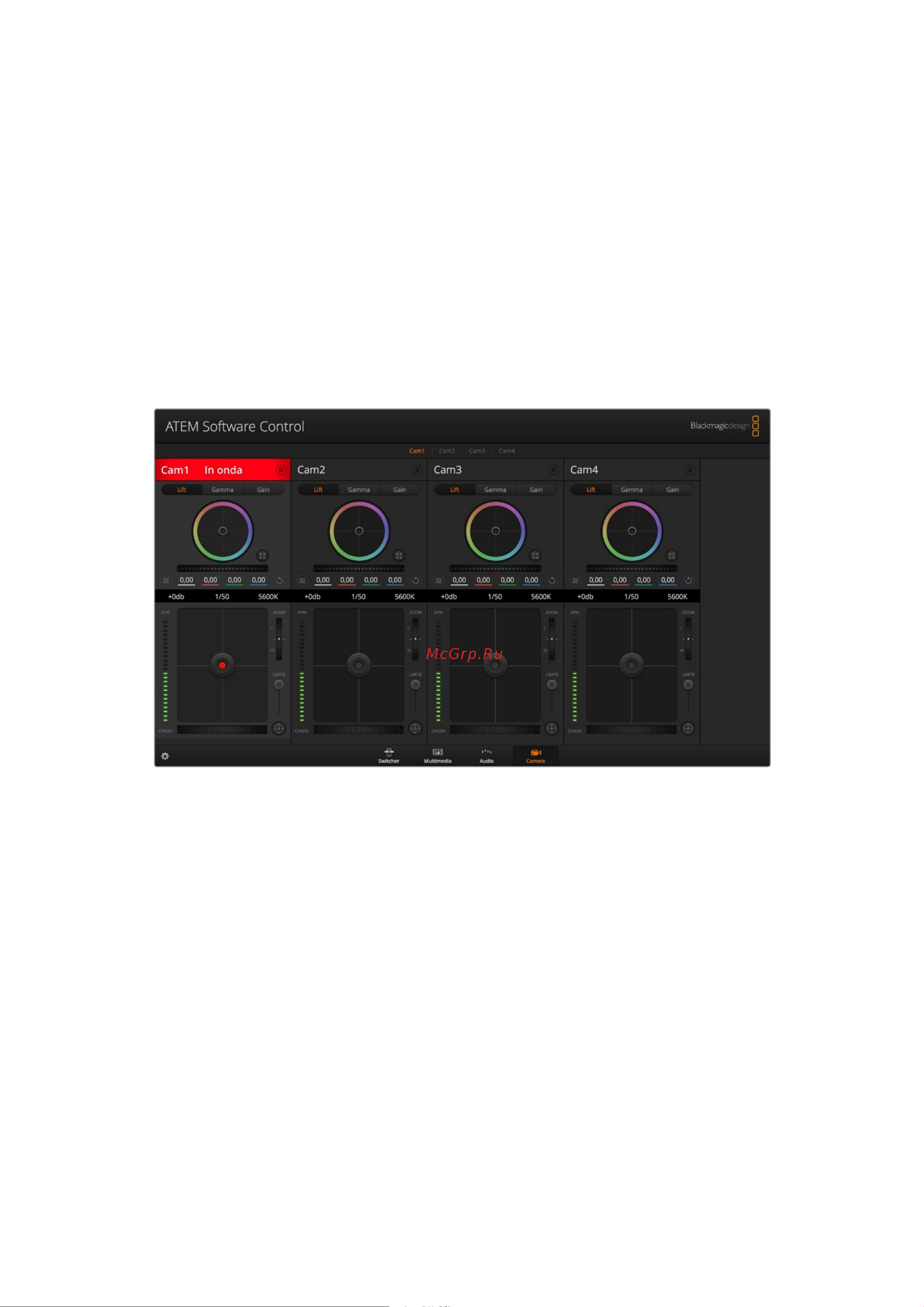 Blackmagic Micro Cinema Camera [1378/1718] Controllare le camere da atem mini