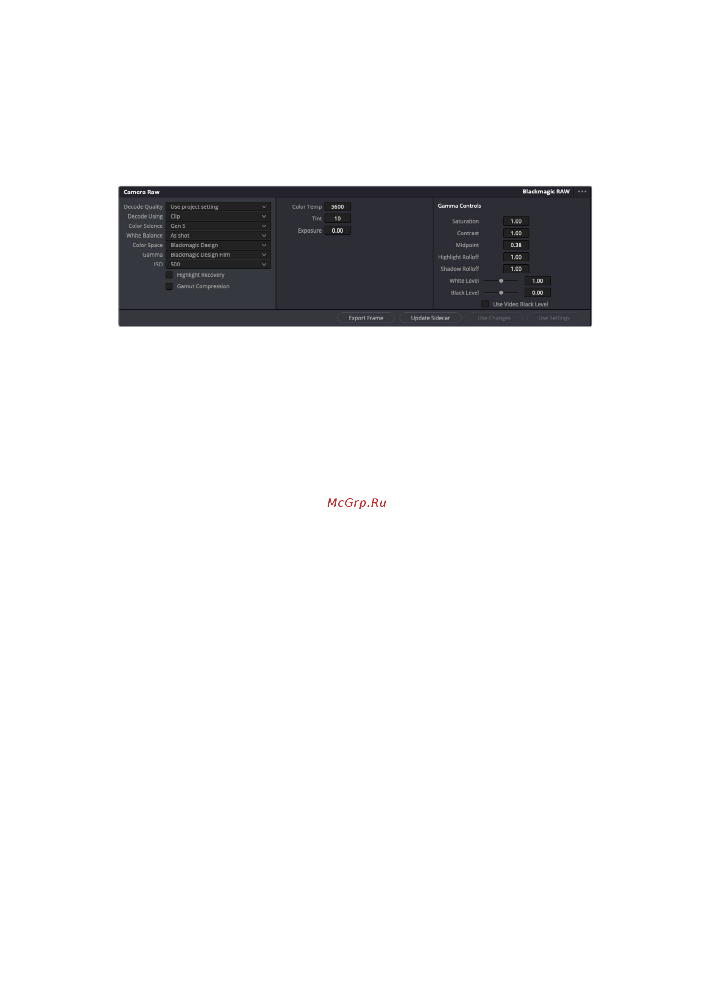 Blackmagic Micro Cinema Camera [1511/1718] Ajustando configurações blackmagic raw