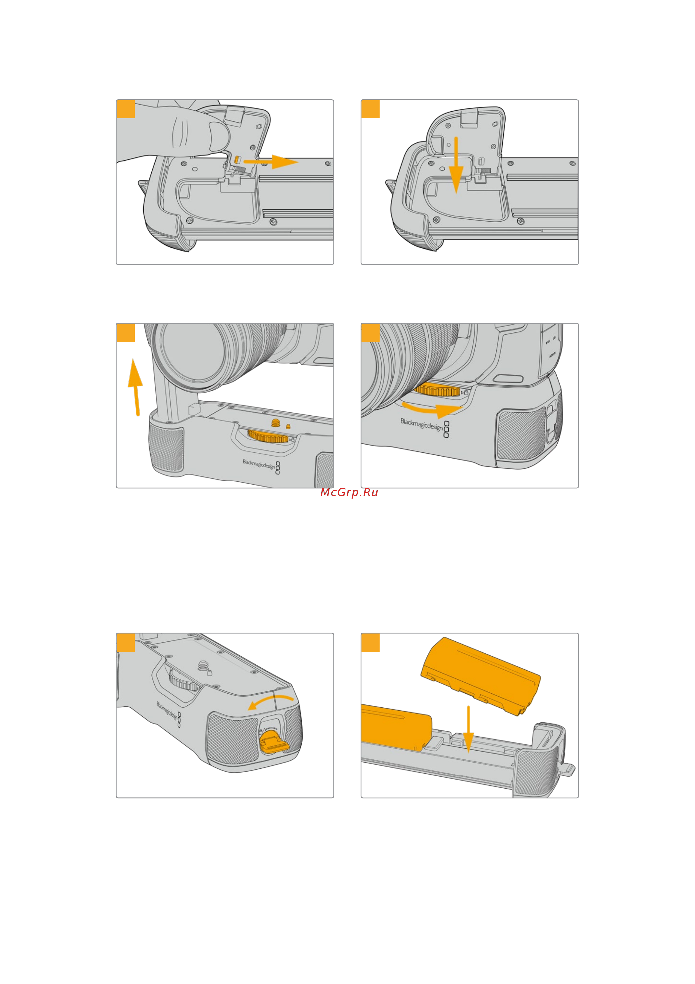 Blackmagic Micro Cinema Camera [1703/1718] Battery grip e bataryaların yerleştirilmesi