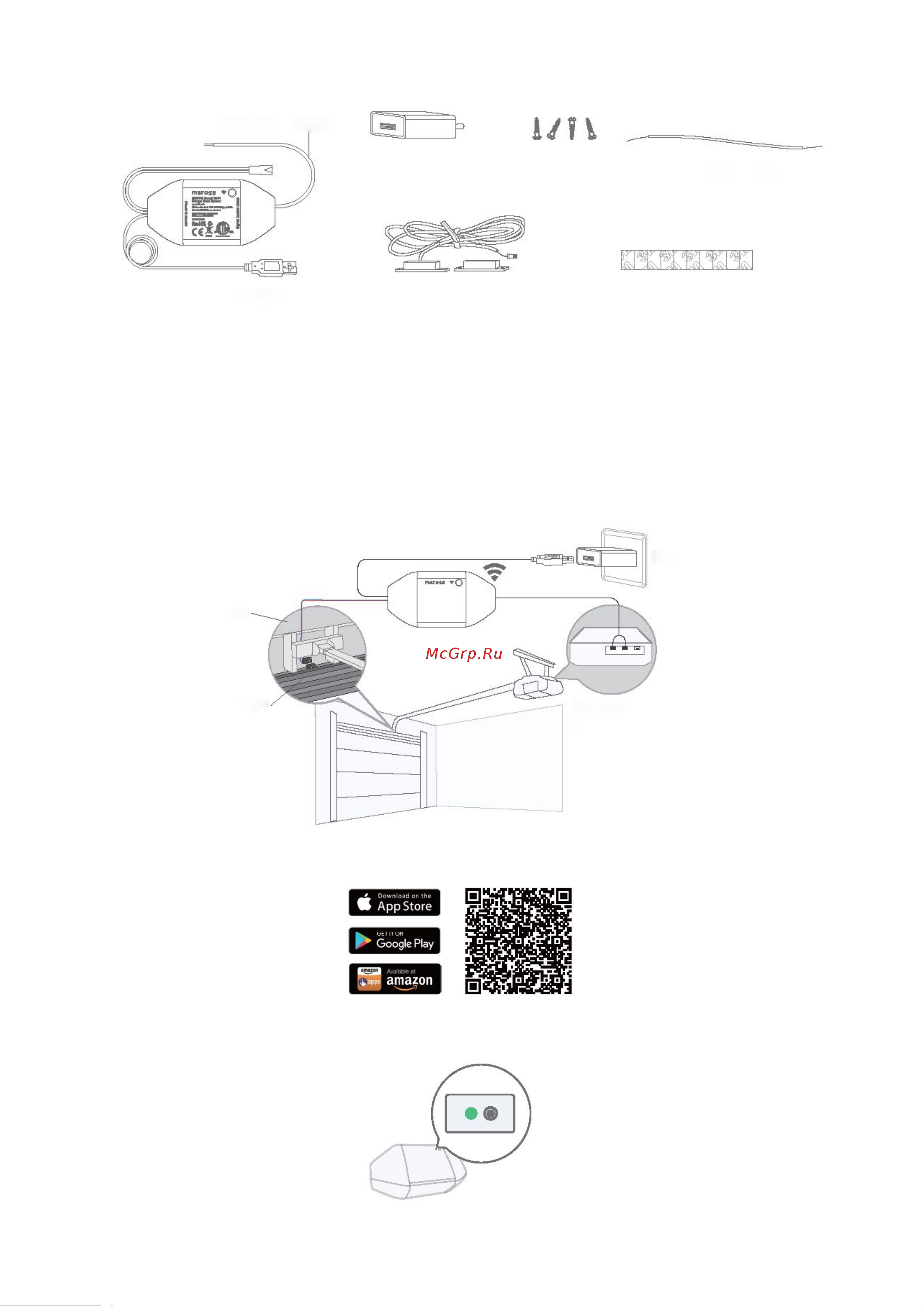 Meross MSG100 Smart WiFi Garage Door Opener [2/11] Инструкция по установке