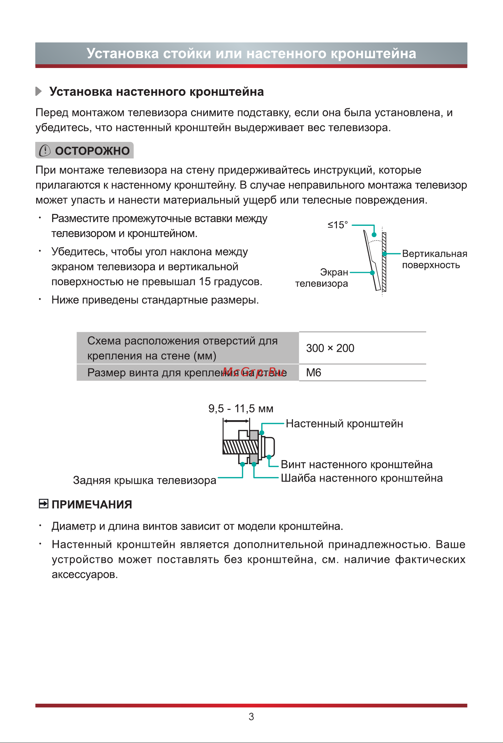 Hisense 55A8G [11/27] Установка стойки или настенного кронштейна