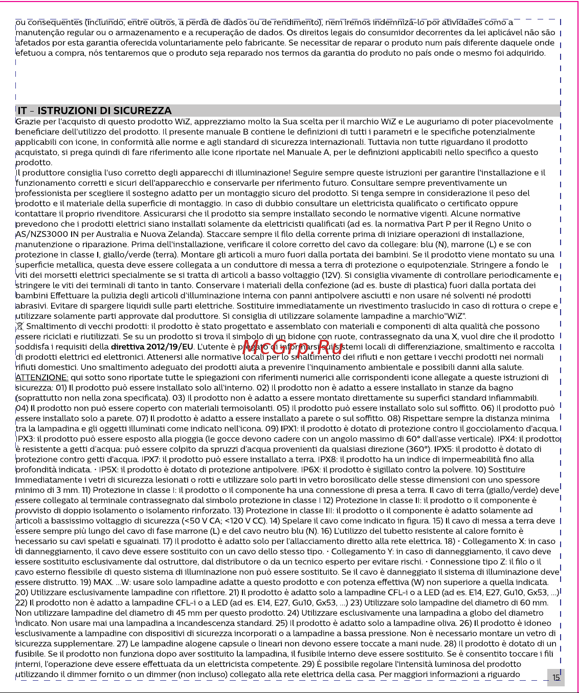WiZ SuperSlim Ceiling 16W Black (929002685201) [15/55] It istruzioni di sicurezza