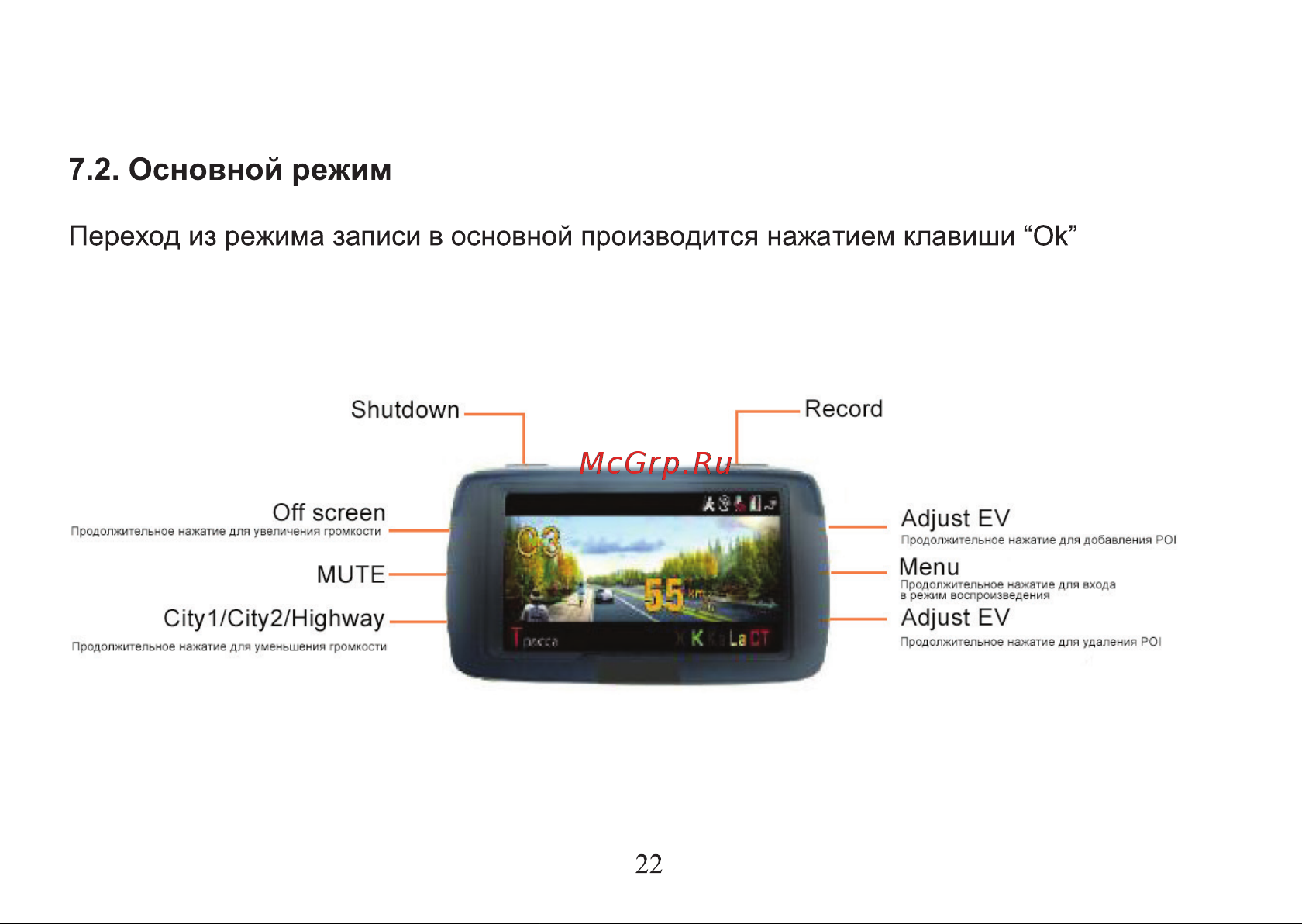 Digma Freedrive 710 GPS Инструкция по эксплуатации онлайн [22/64] 642948
