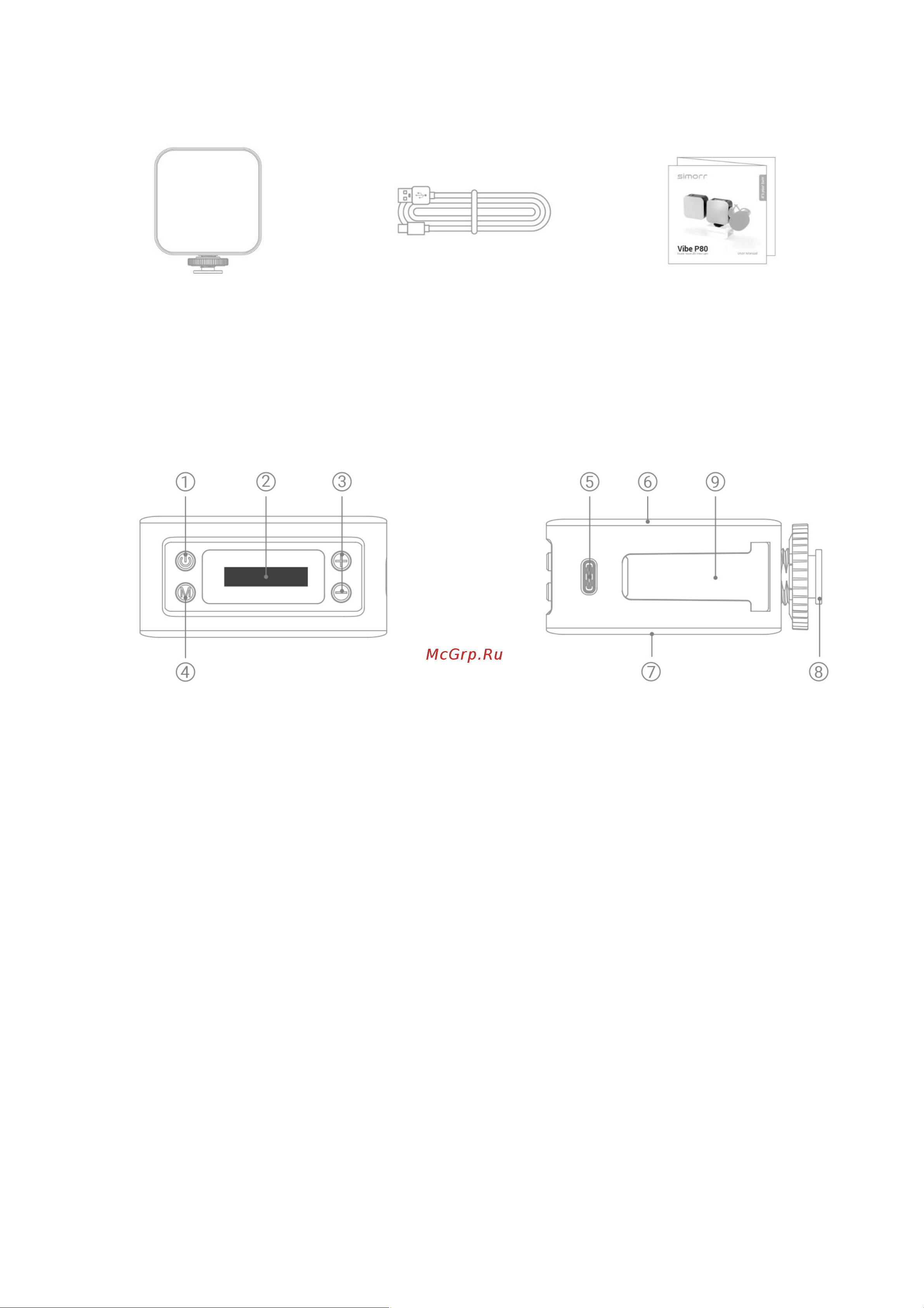 Simorr Vibe P80 (3482) [3/9] Расположение основных элементов