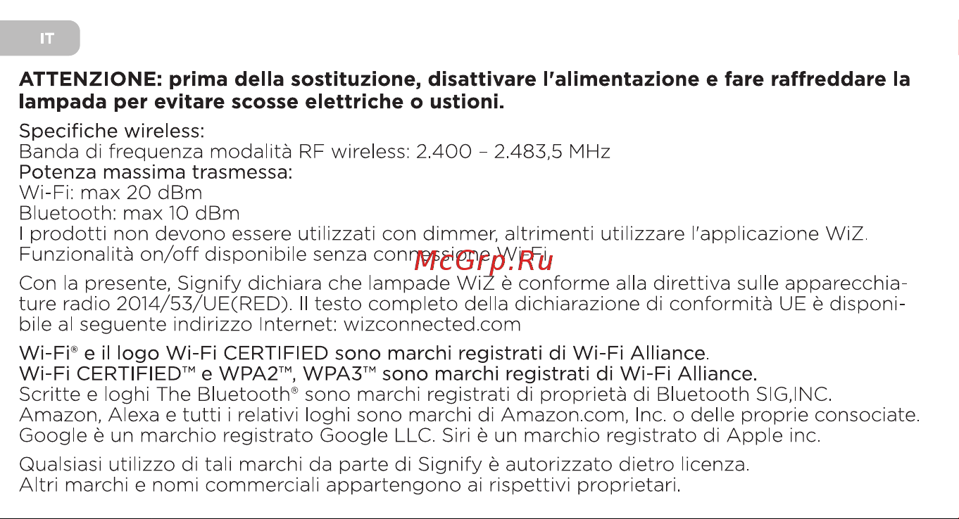 WiZ Wi-Fi BLE 50W PAR16, GU10 (929002448102) Инструкция по эксплуатации онлайн [13/33] 643079
