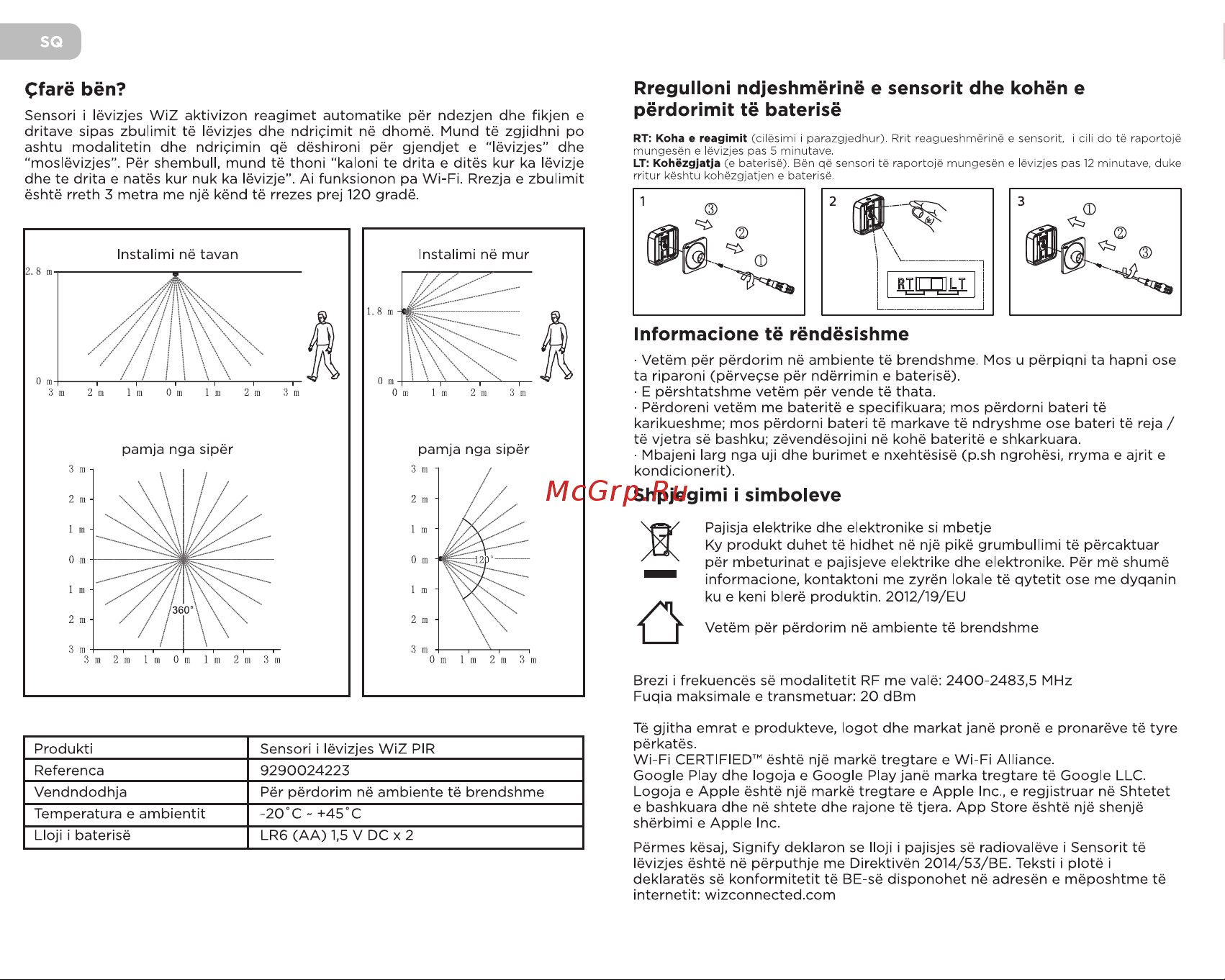 WiZ датчик движения (929002422302) [30/33] Çfarë bën