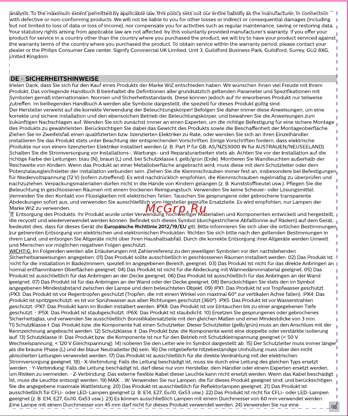 WiZ Spots 1x5W 22-65K RGB (929002659001) Инструкция по эксплуатации онлайн [8/57] 643092