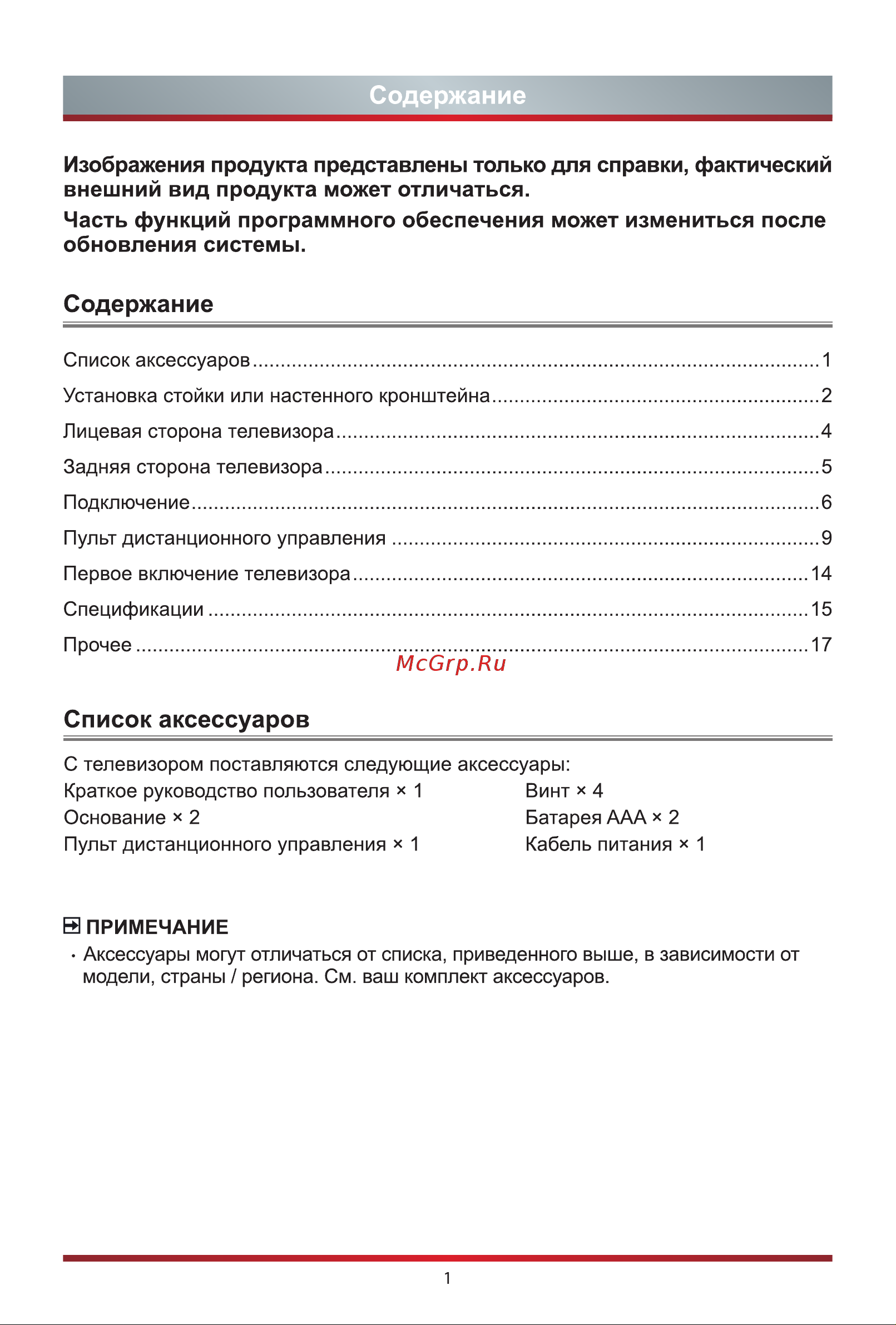 Hisense 55A6BG [8/24] Содержание