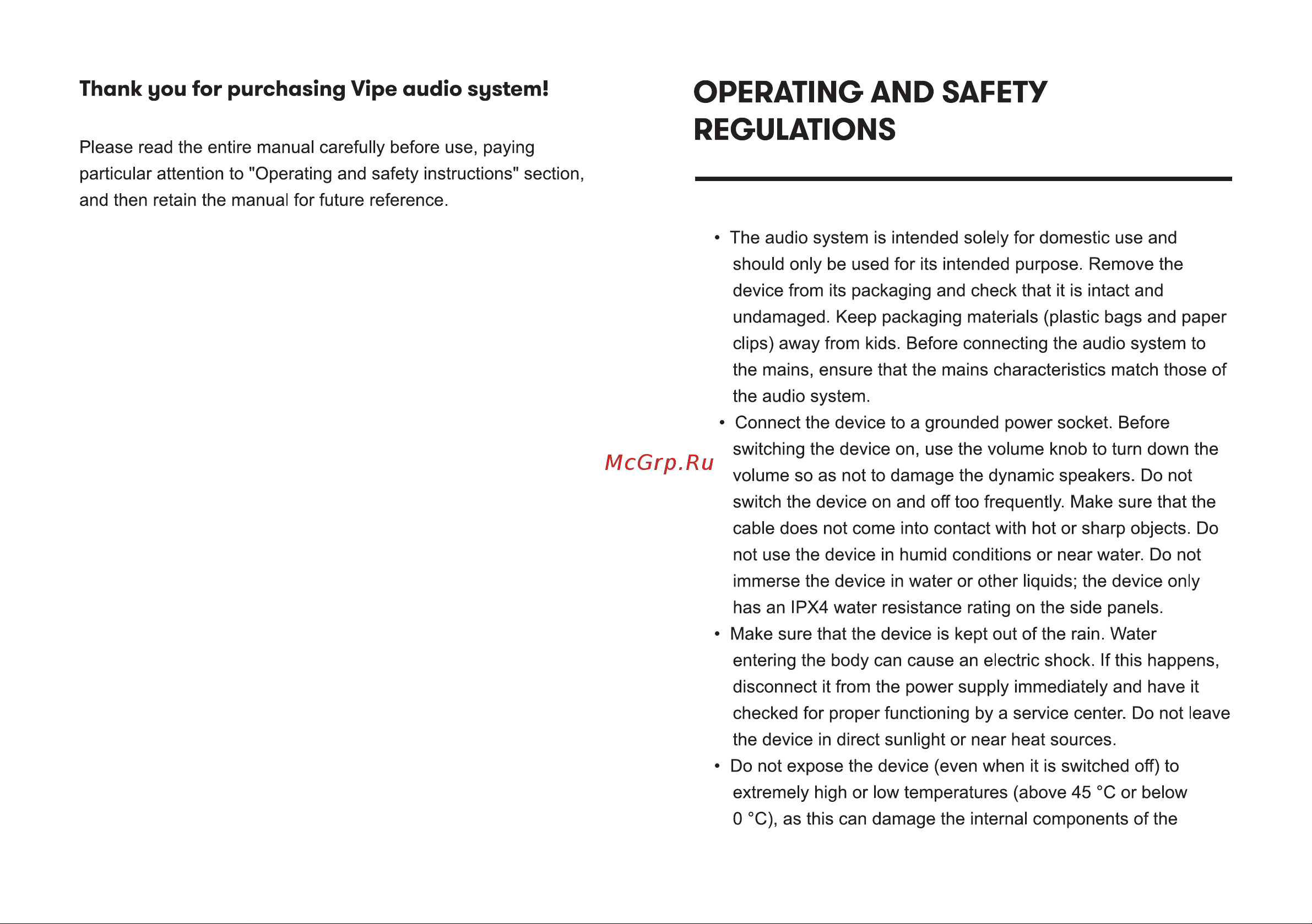 Vipe NITRO X5 PRO [20/36] Operating and safety regulations