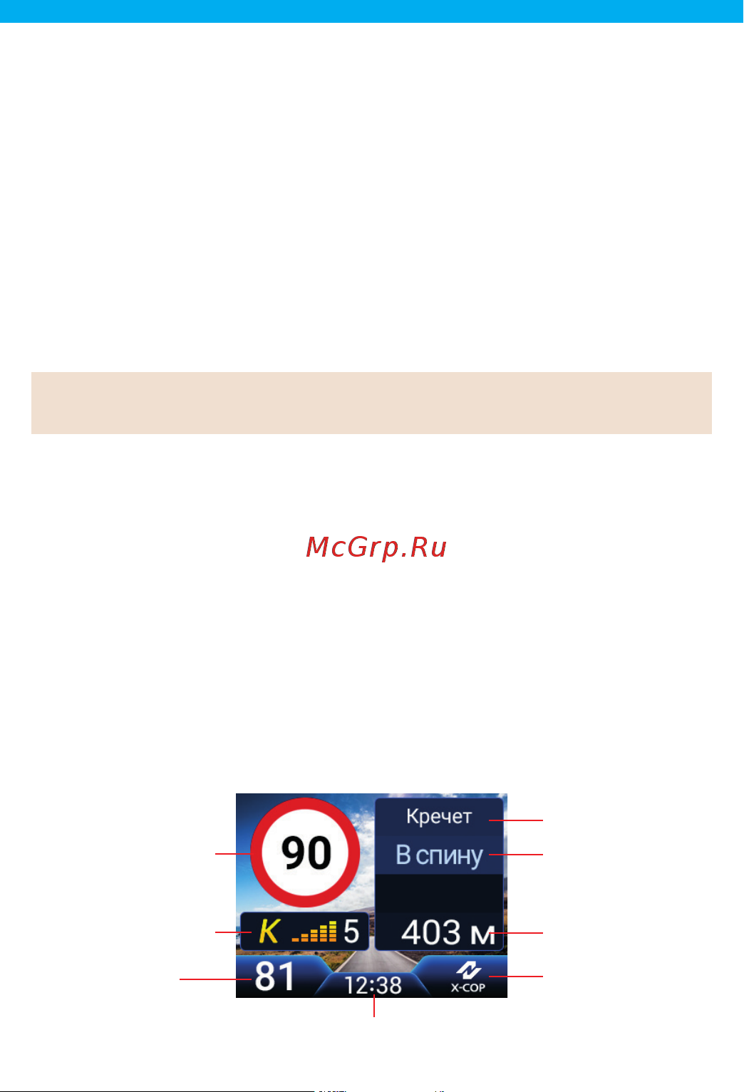 Neoline X-COP 9200c [8/20] Разрешенная скорость