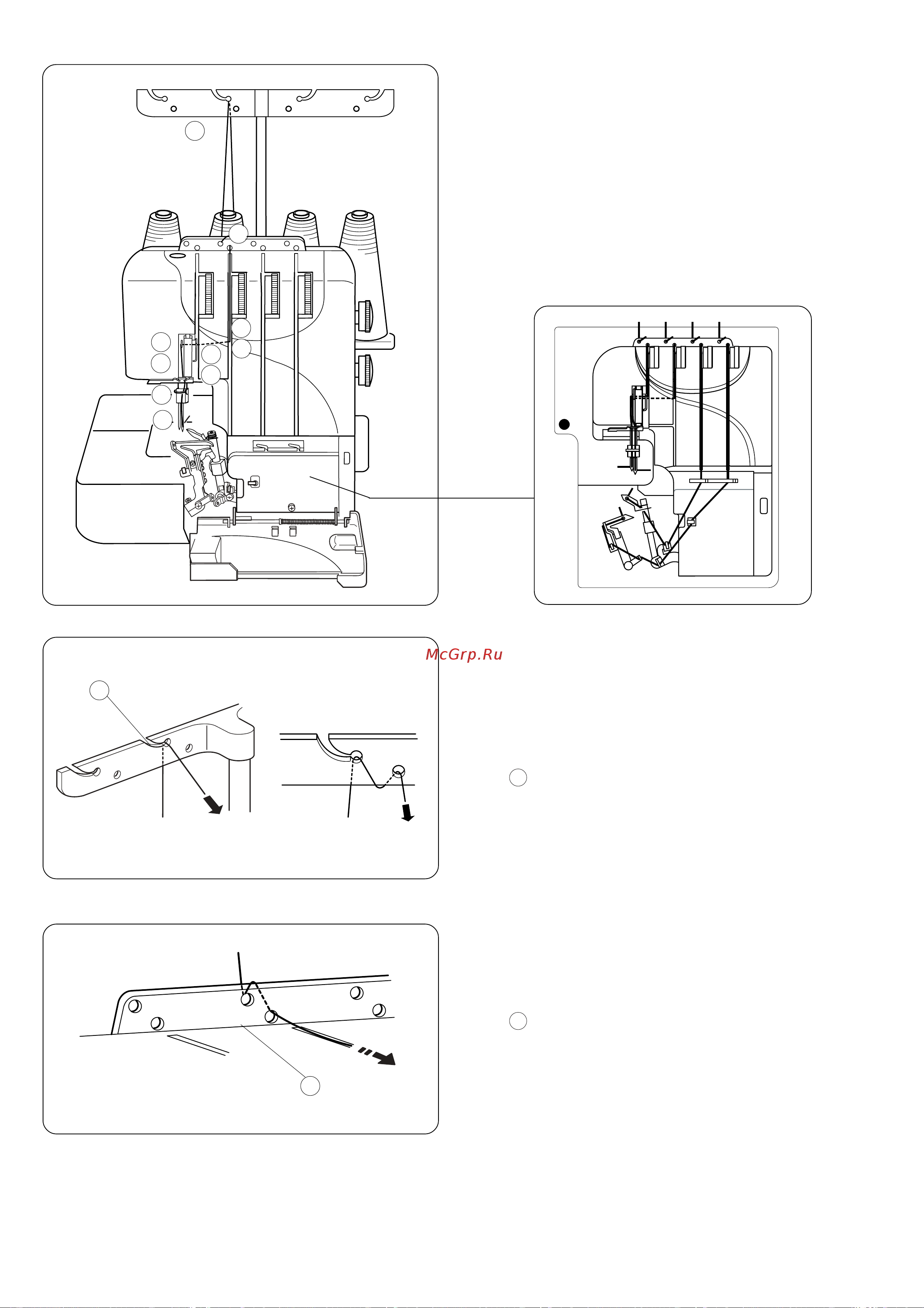 Janome MYLOCK 4952 [21/42] Заправка правой иглы