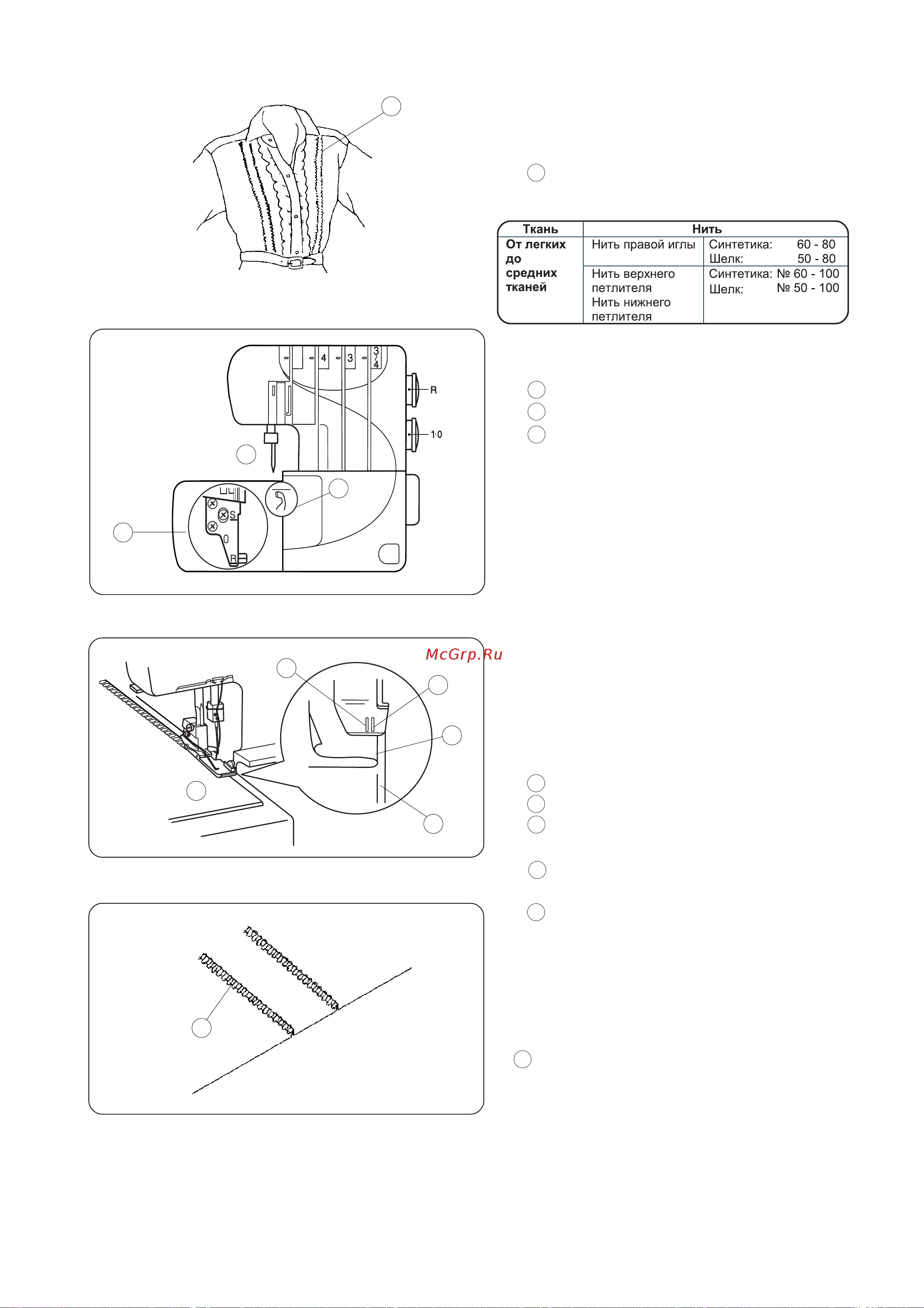 Janome MYLOCK 4952 [36/42] Мелкие складки