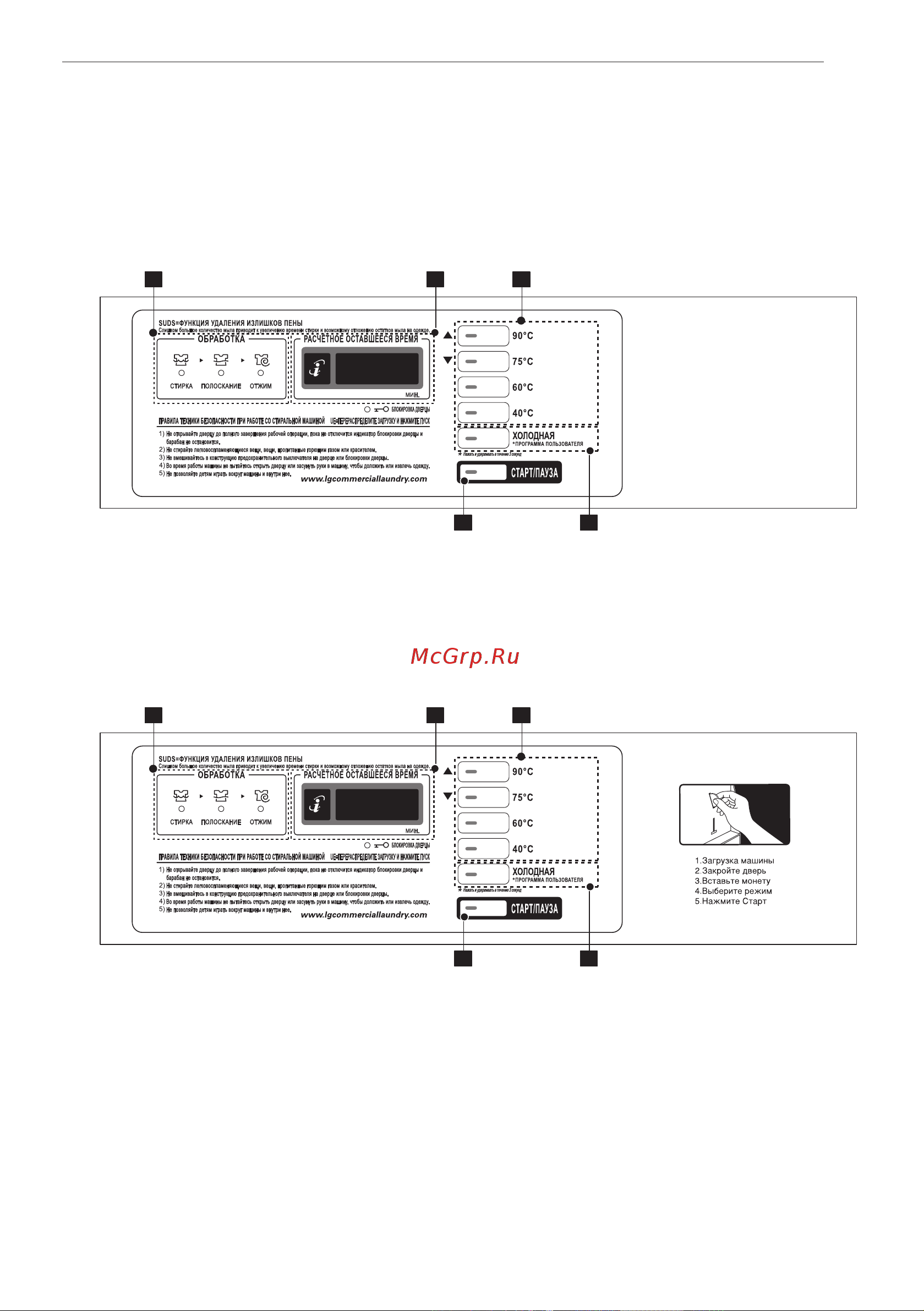 LG WD-H069BD3S [11/76] Элементы панели управления