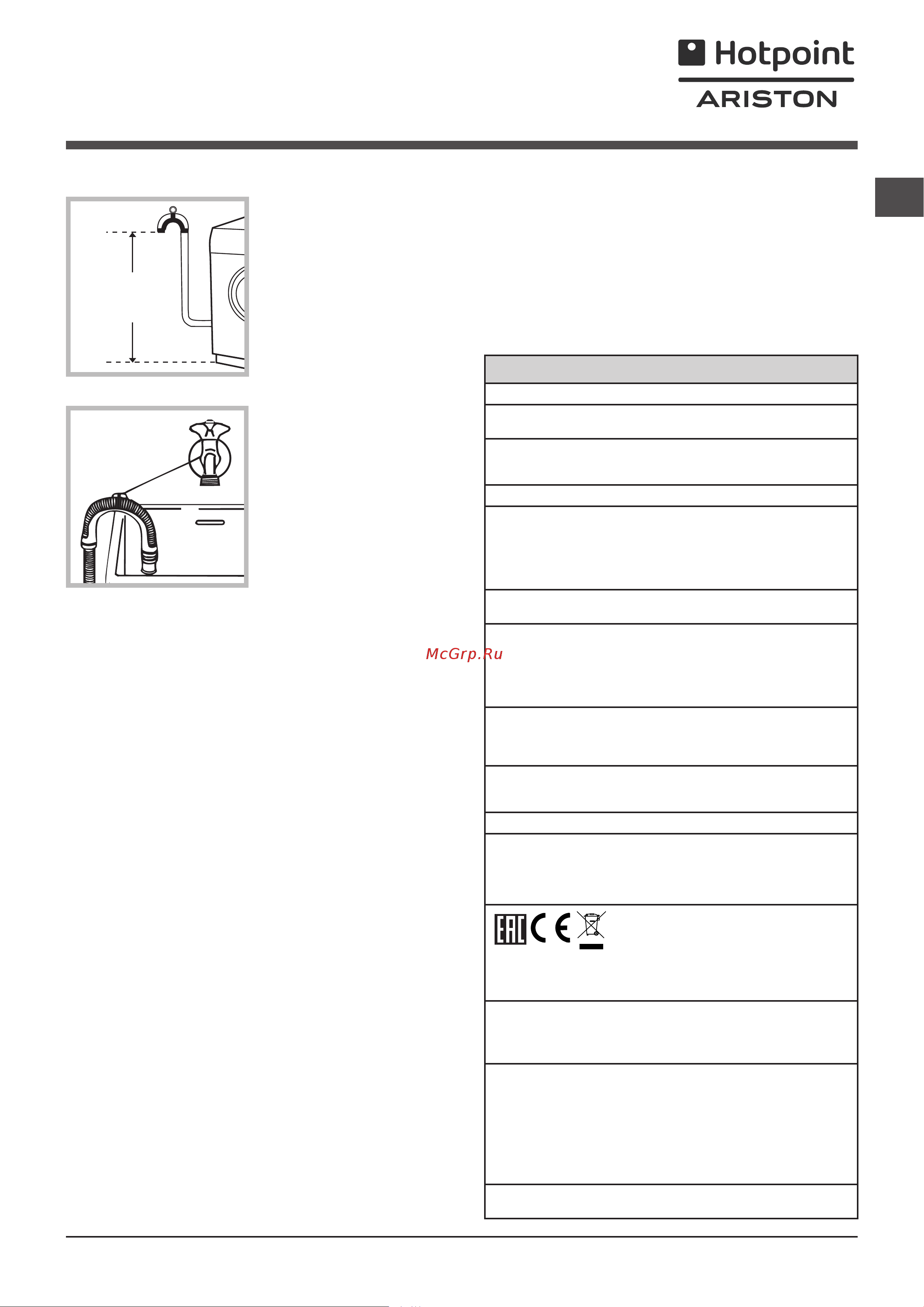 Hotpoint-Ariston VMSD 722 ST B [3/24] Первый цикл стирки