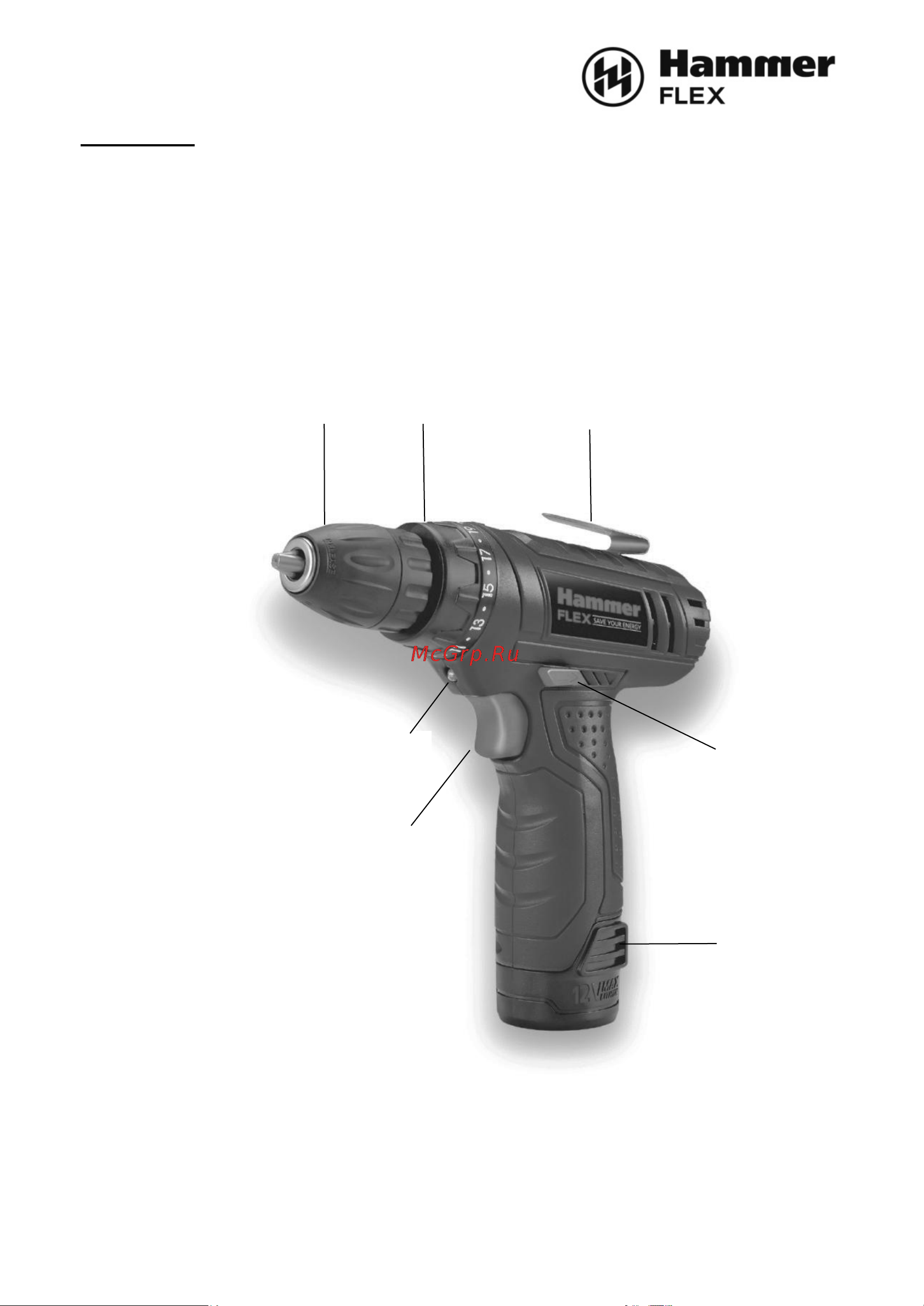 Hammer Flex ACD12LE (101-051) Инструкция по эксплуатации онлайн [3/15] 644643