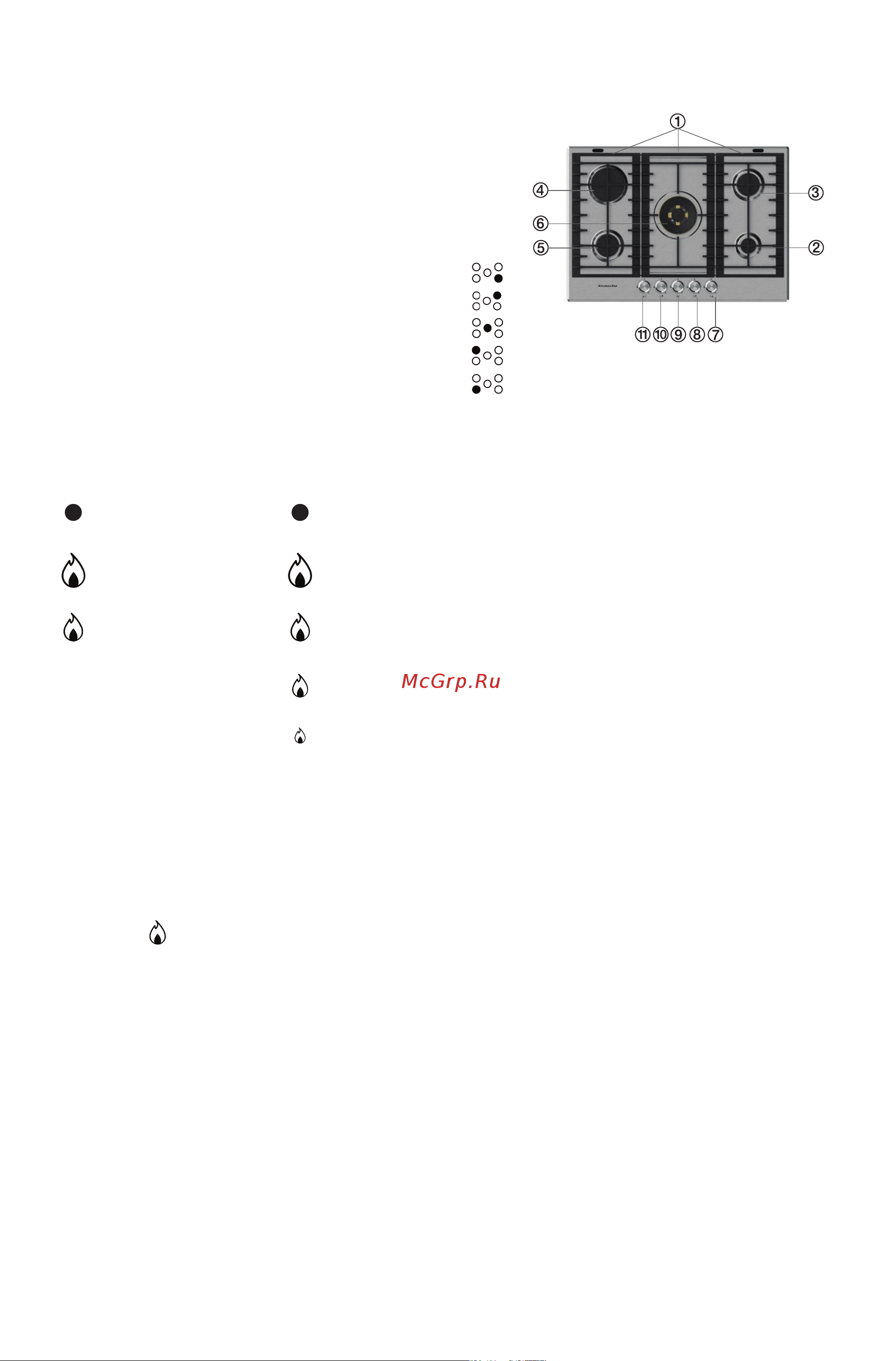 KitchenAid KHMP5 77510 [4/16] Использование горелок