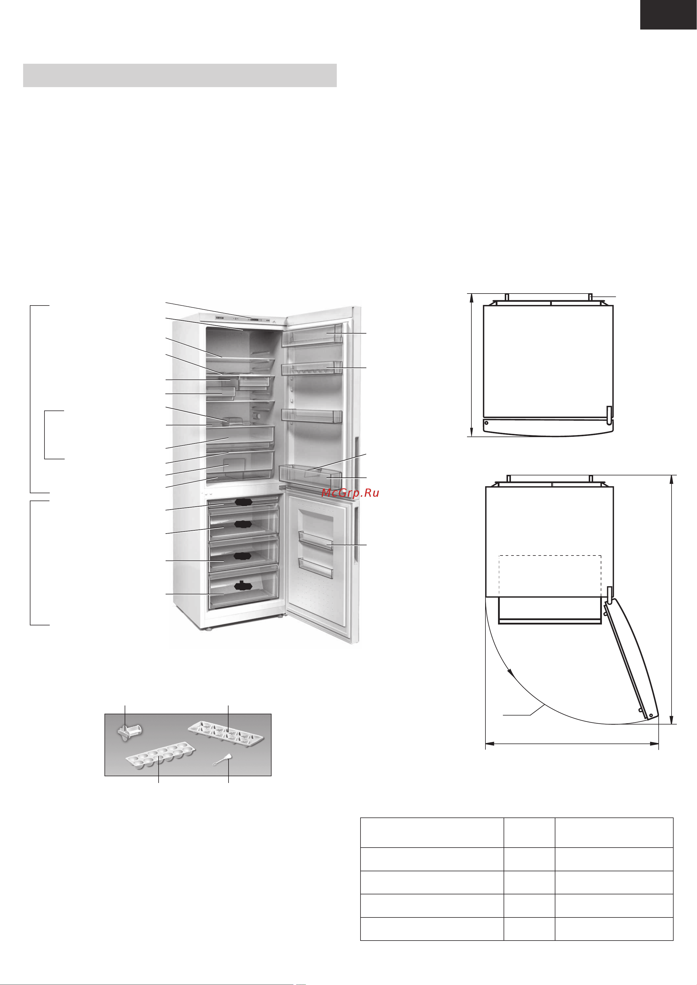 Атлант ХМ-4623-140 [17/32] C nu păstrați în secția de legume salata și alte produse sensibile la temperaturi scăzute 1 frigiderul este prevăzut cu funcția superfreeze