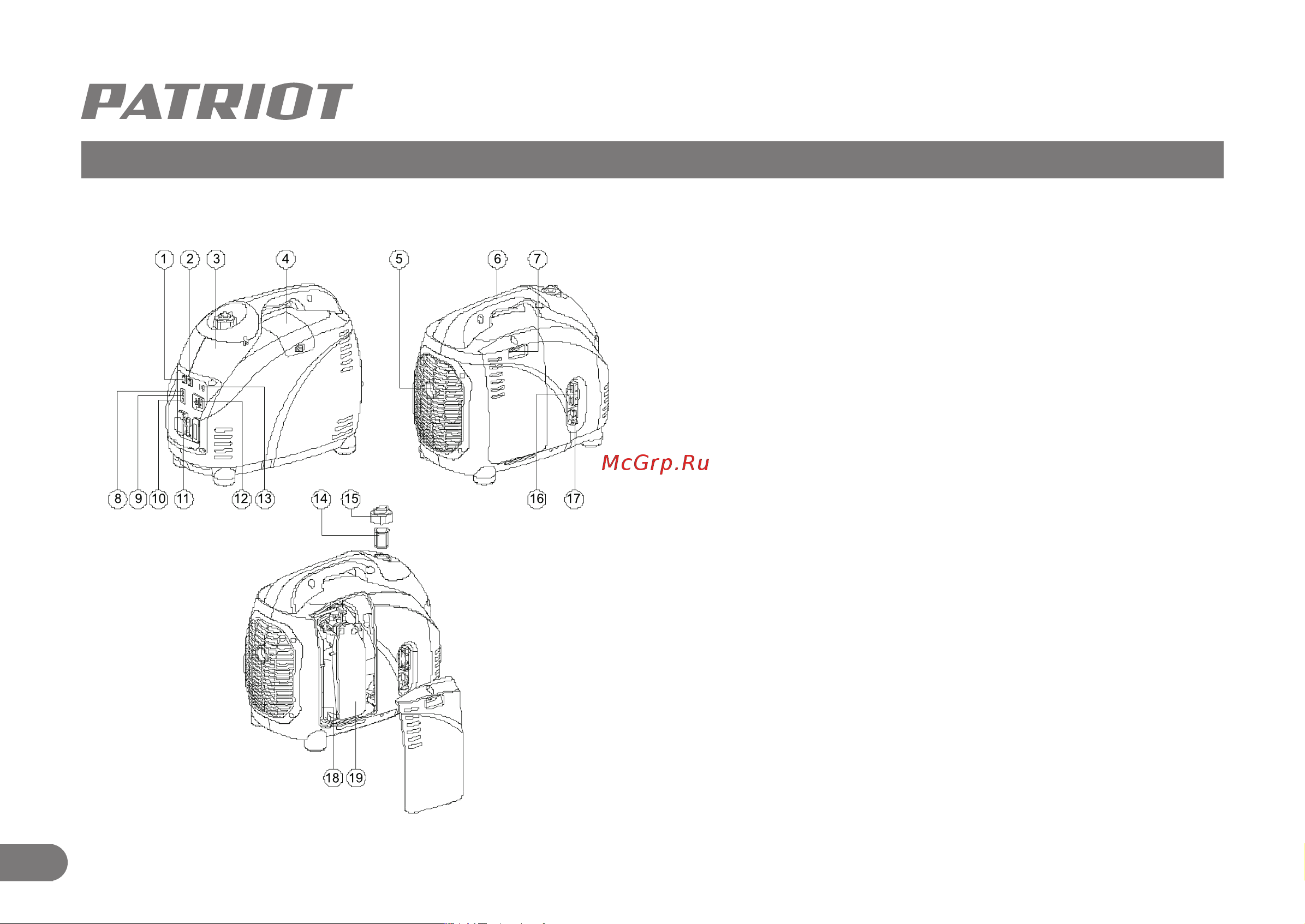 Patriot 3000il (474101046) [10/22] Органы управления