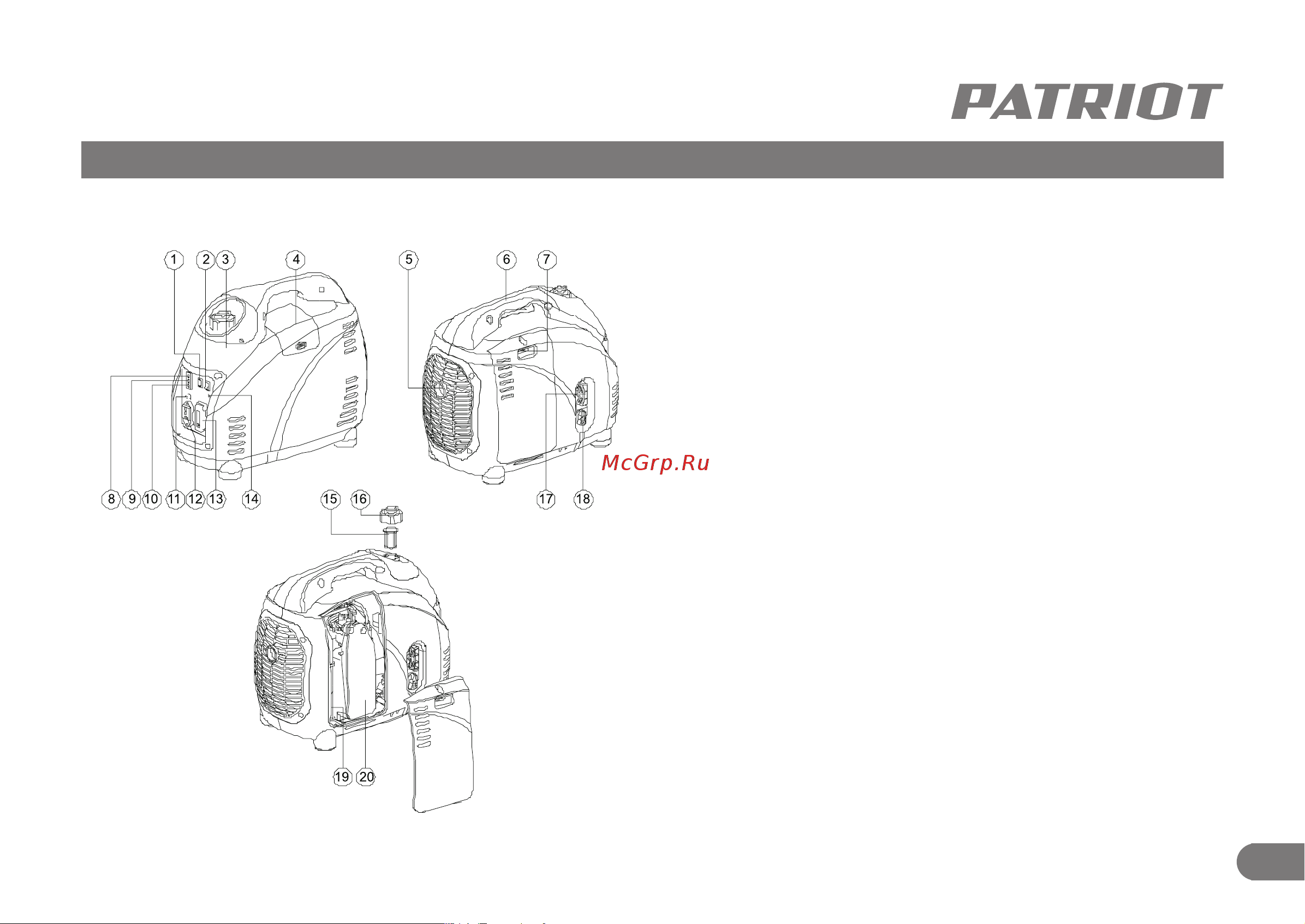 Patriot 3000il (474101046) [9/22] Органы управления