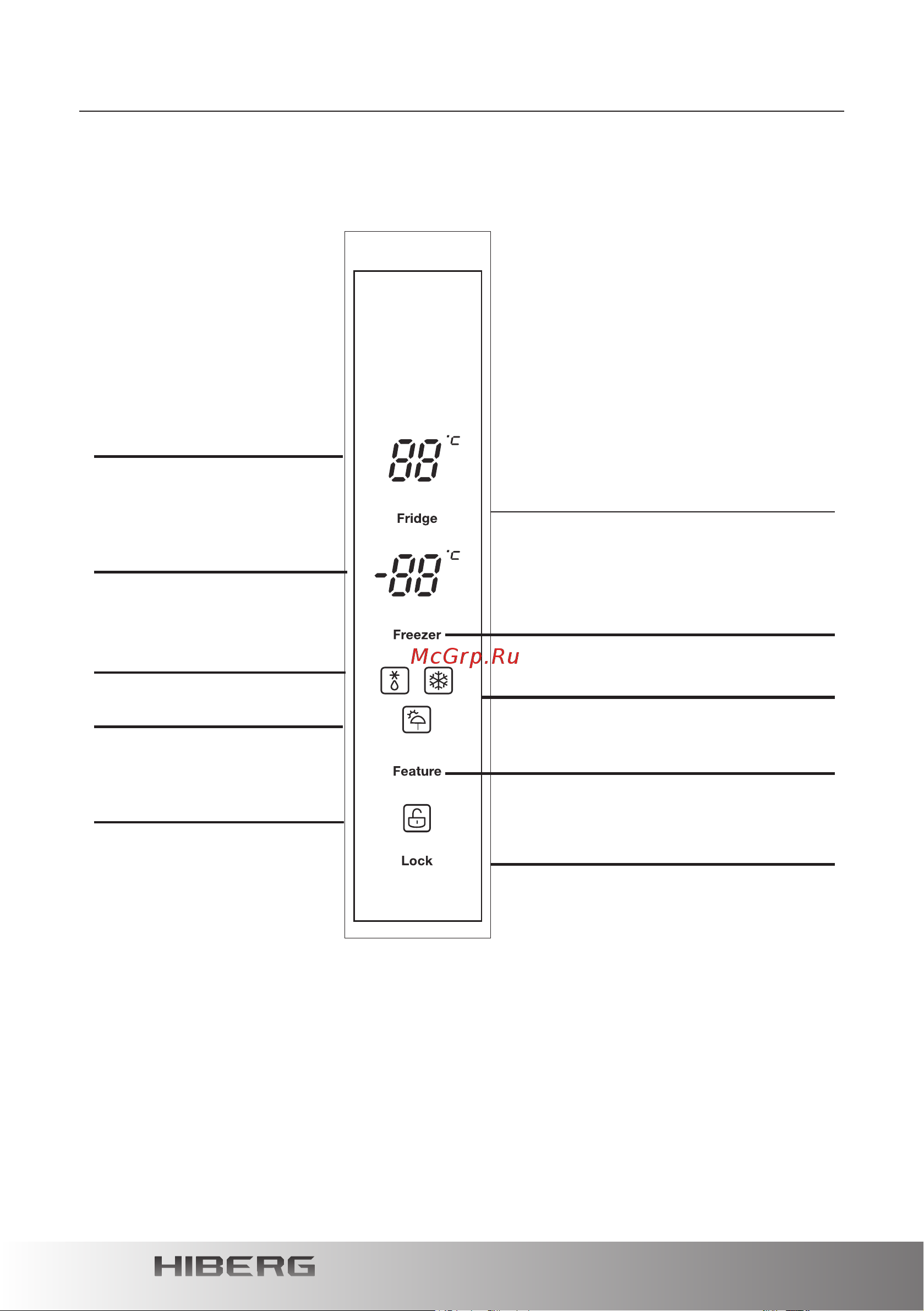 Hiberg RFQ-500DX NFGB inverter [12/44] Блокировкафункциихолодильнойкамеры