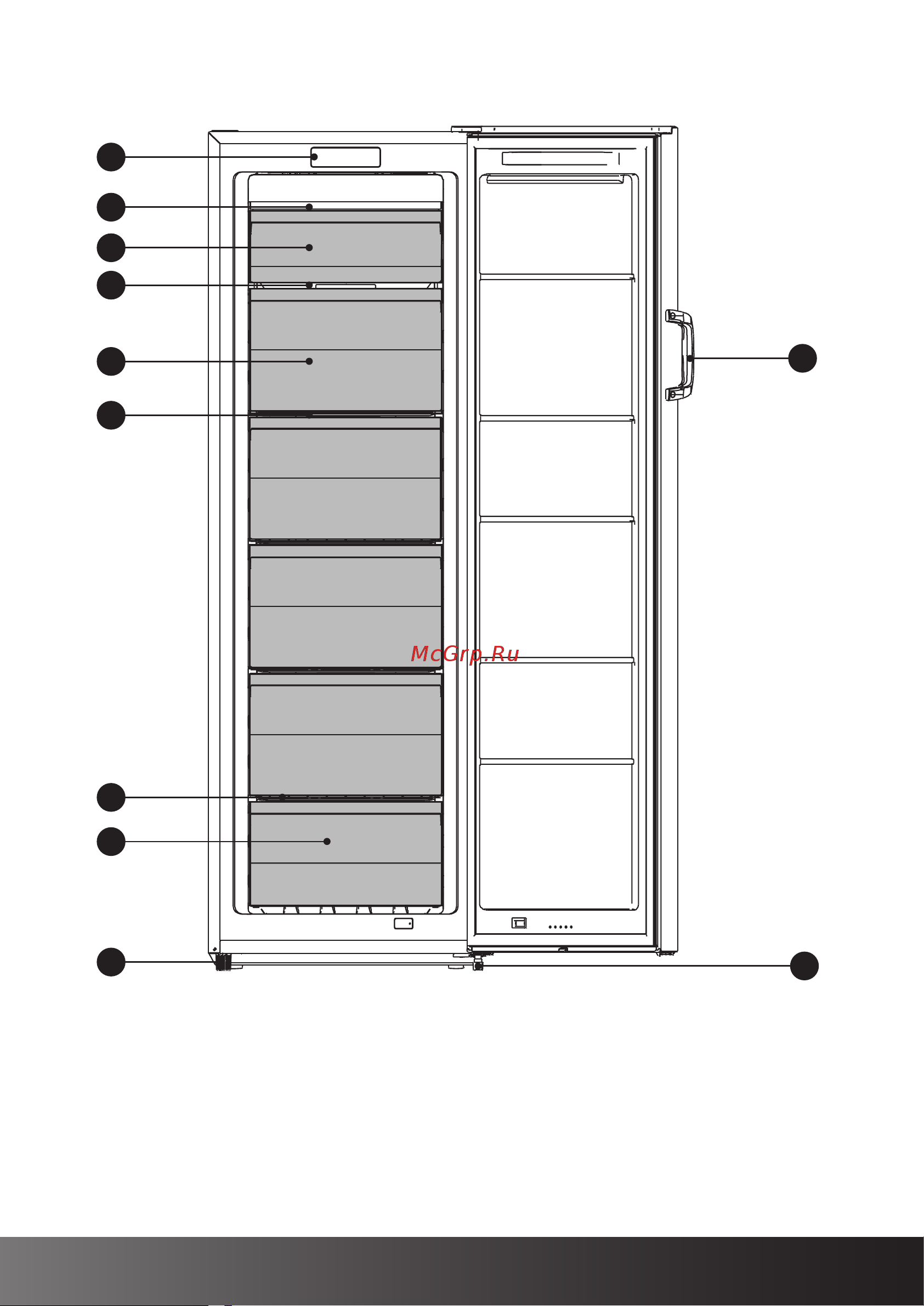 Hiberg FR-25D NFS [9/24] Описание морозильника