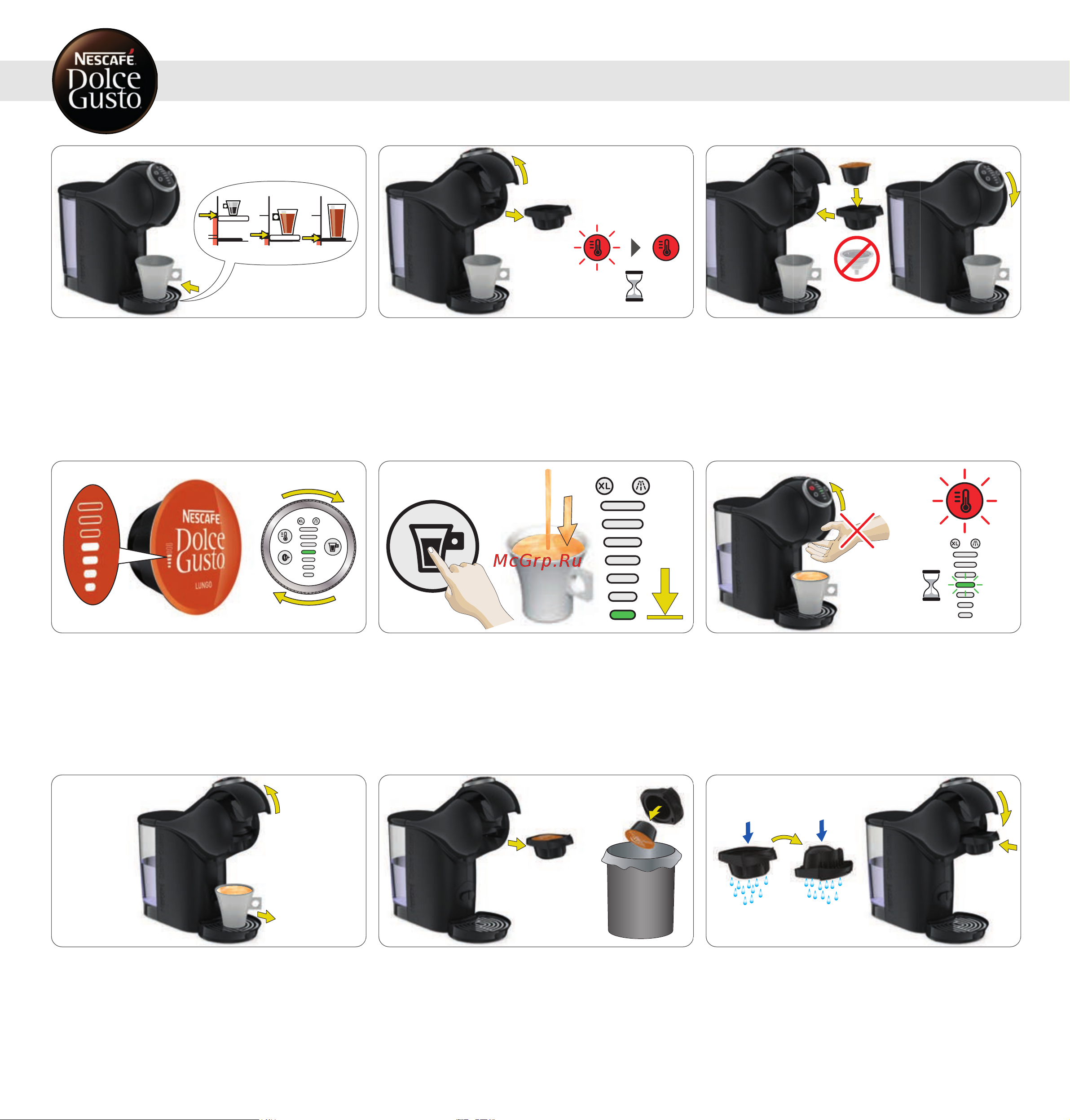 Krups GENIO S PLUS KP340510 [14/24] Приготовление напитка 7 1 однакапсула напр лунго