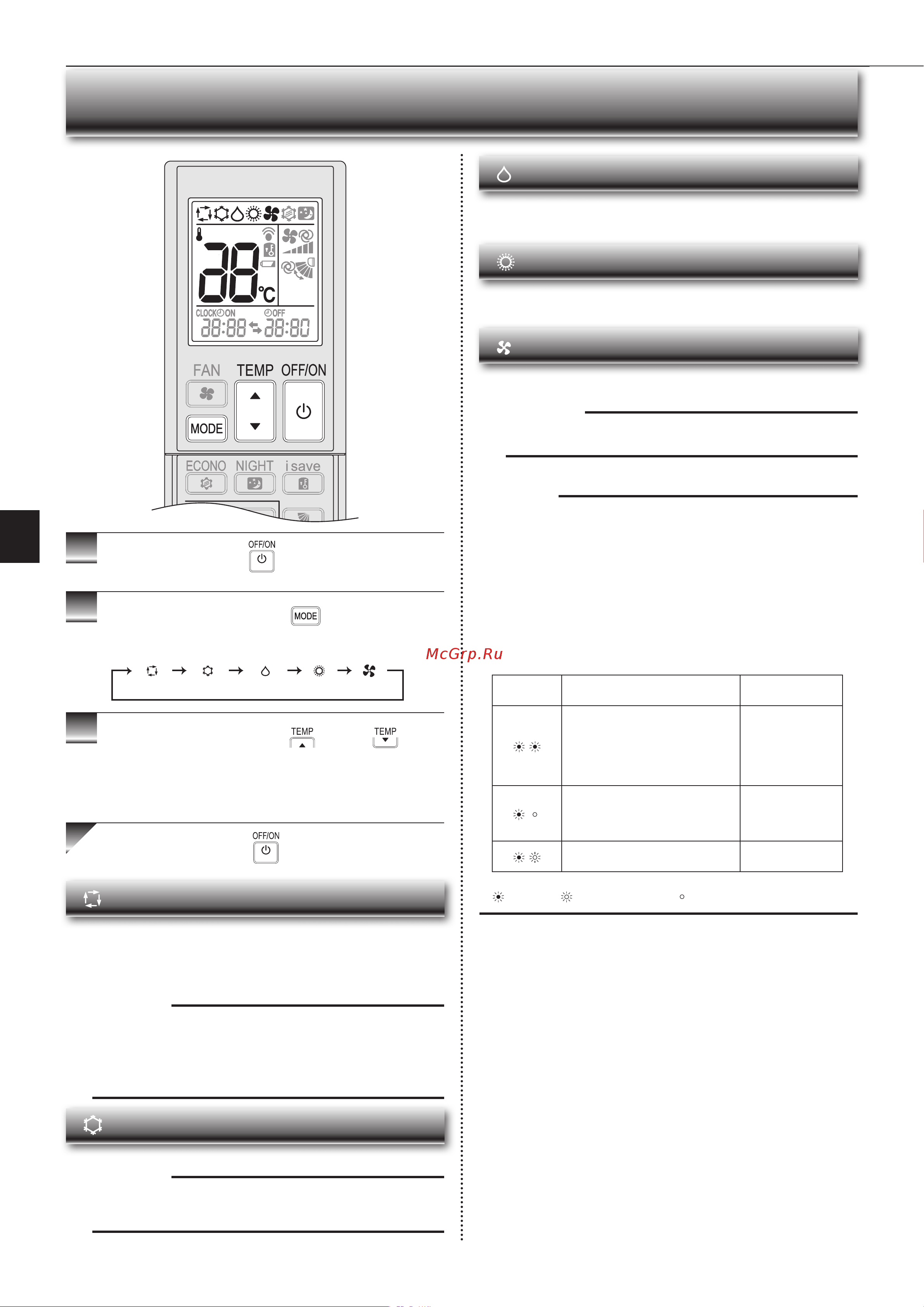Mitsubishi Electric BT50 VG [38/80] Ұмыс режимдерін таңдау