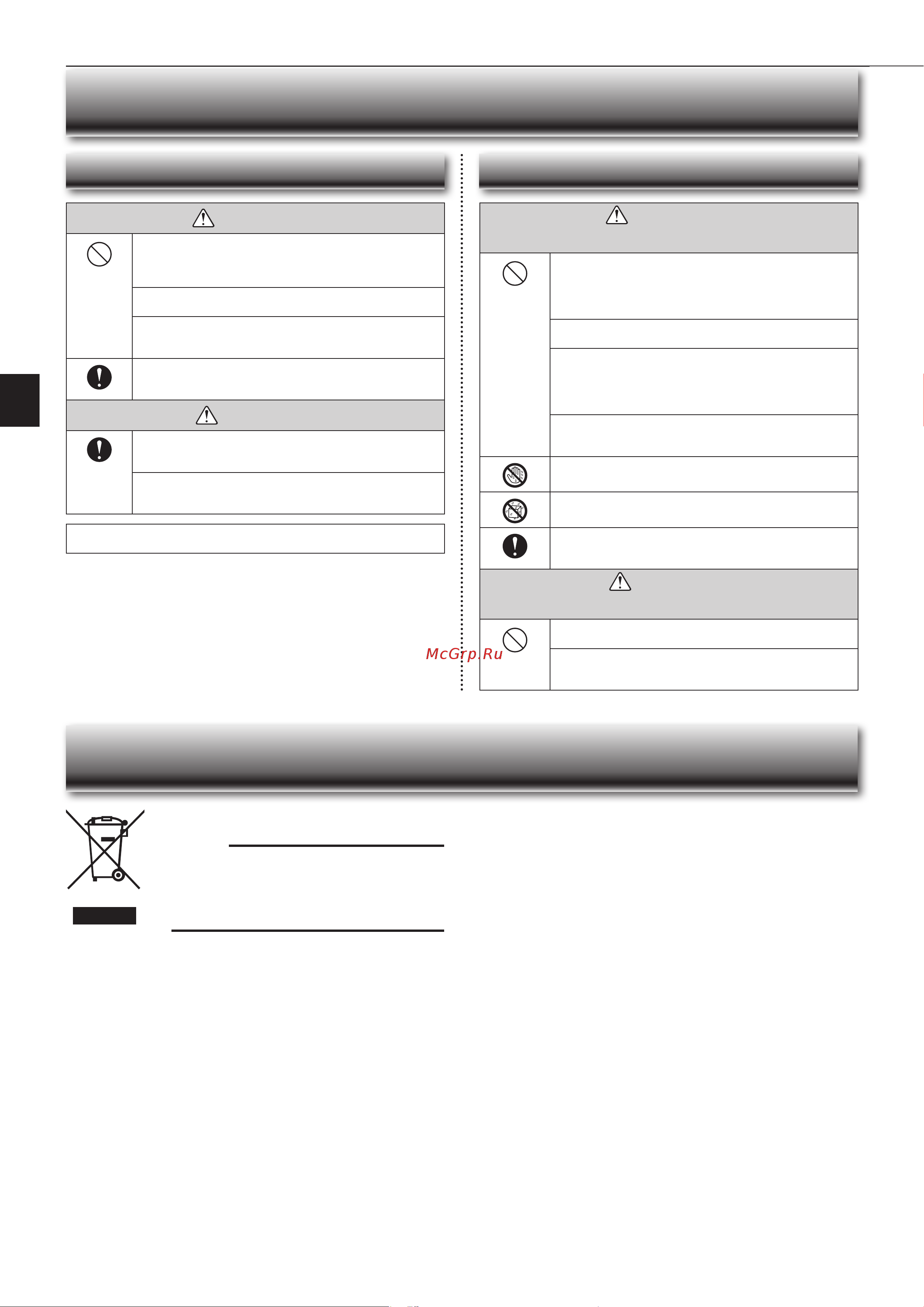 Mitsubishi Electric LN35 VG W Natural/White [4/100] Afety precautions