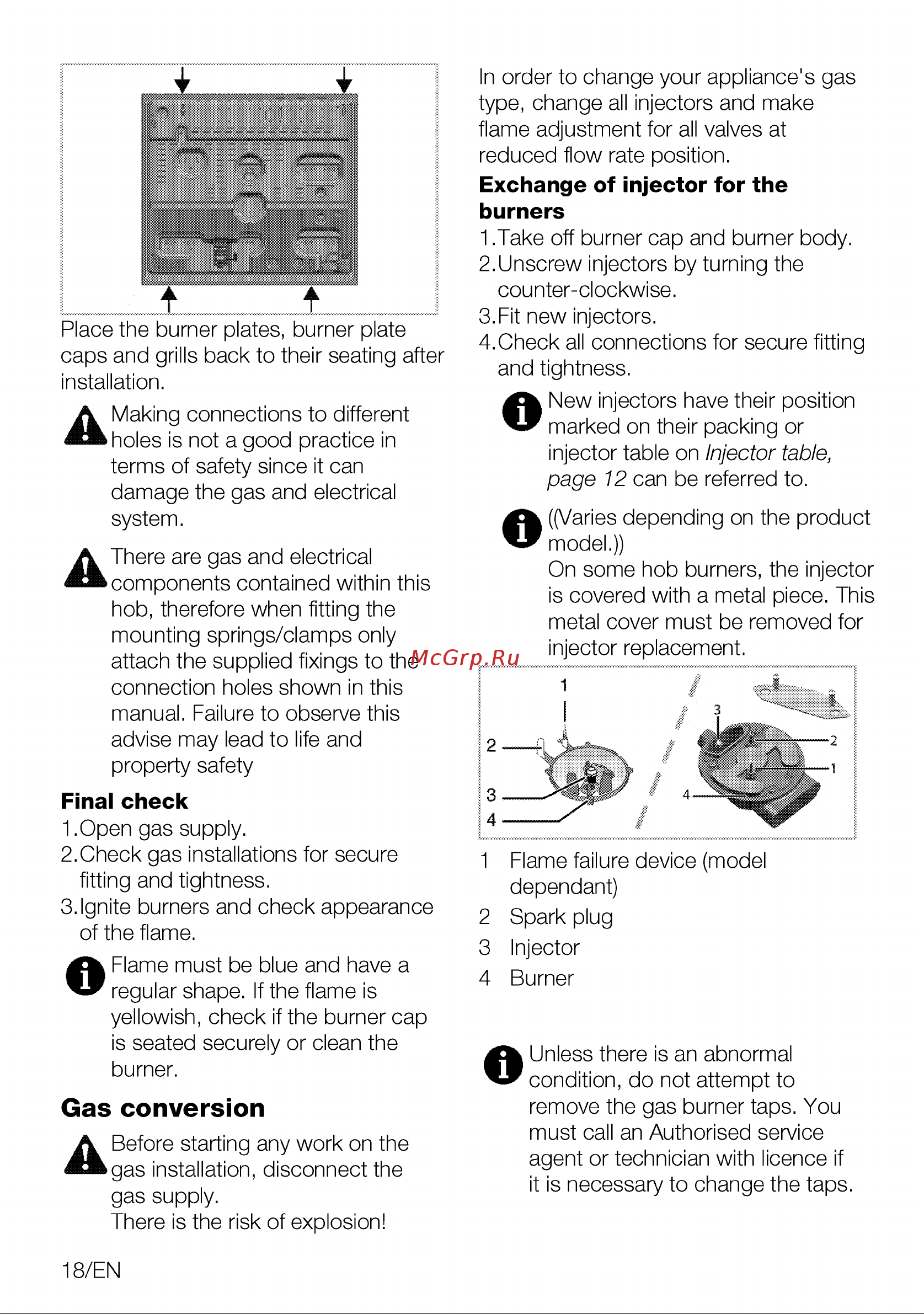 Grundig GIGL 7265250 T [18/92] Gas conversion