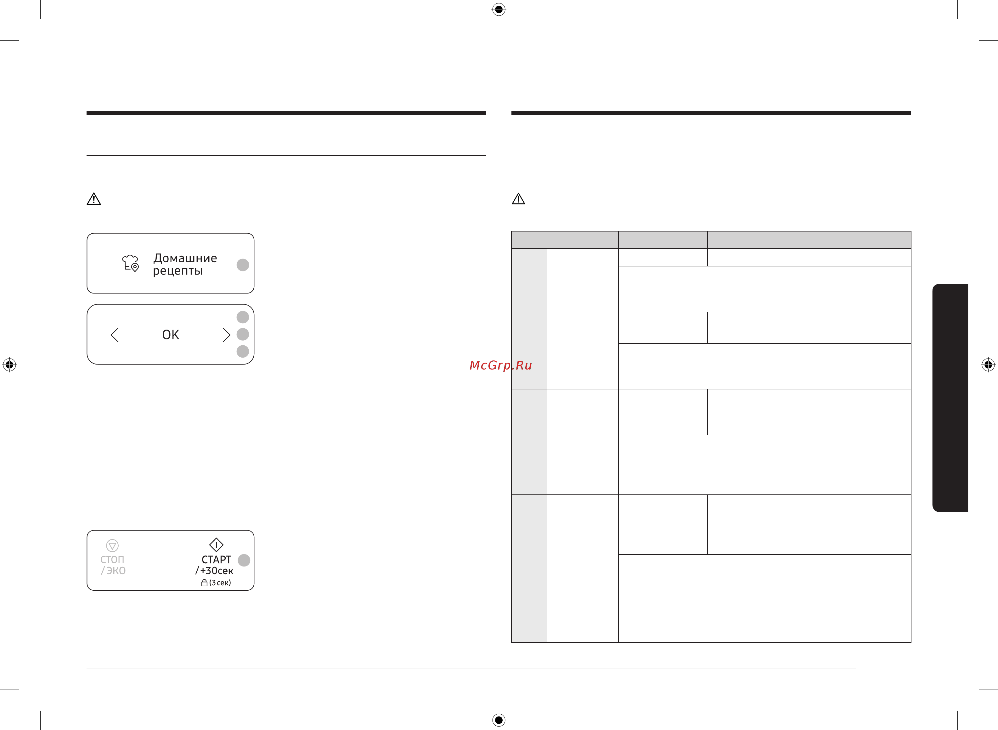 Samsung MS23A7118AK [167/192] Rus retsepti ishlatish